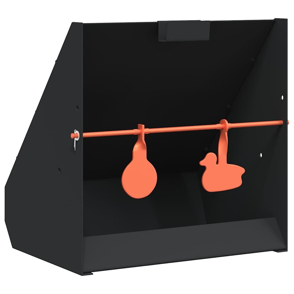 vidaXL Zielscheibe Kugelfang Schwarz 31 x 23 x 31,5 cm Stahl, (1-tlg)