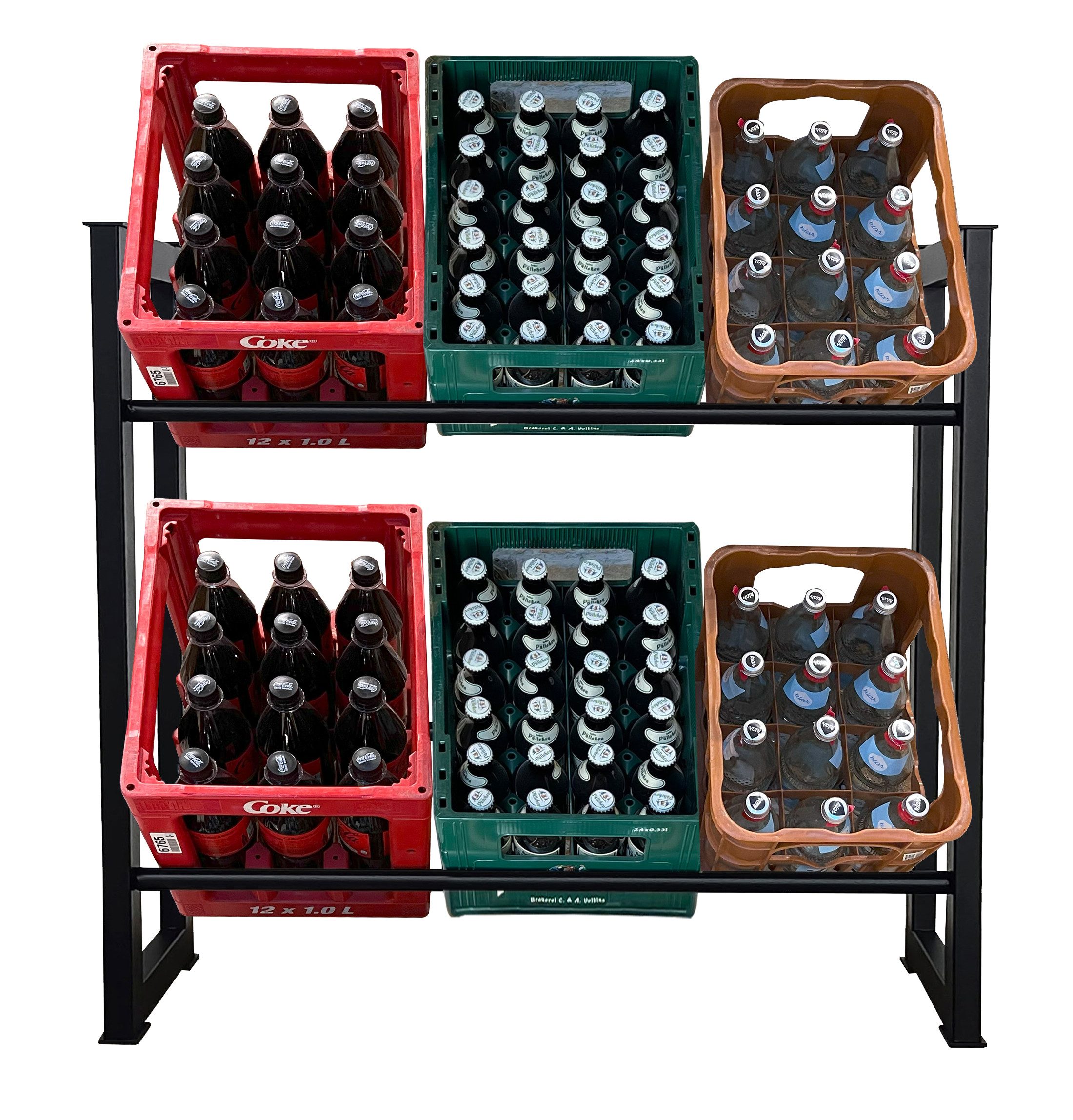 Quick Star Flaschenregal Getränkekistenregal 104x30x90cm, 6-tlg.