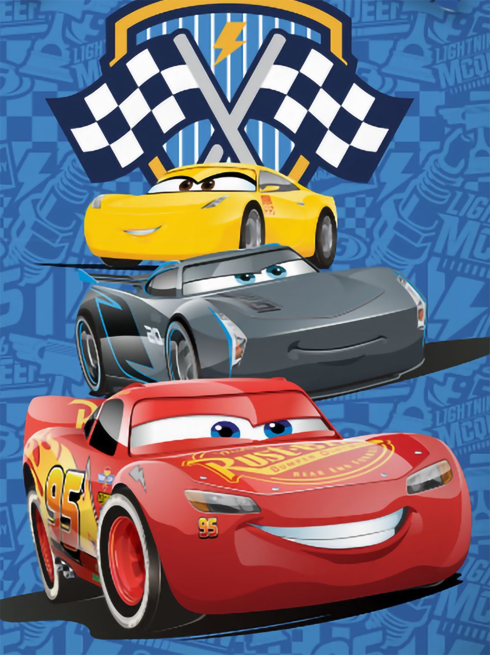 BrandMac Babybettwäsche Cars Racing Crew Baby Bettwäsche Set 2 tlg 100 x 135 cm 100% Baumwolle, 2 teilig, Langlebig