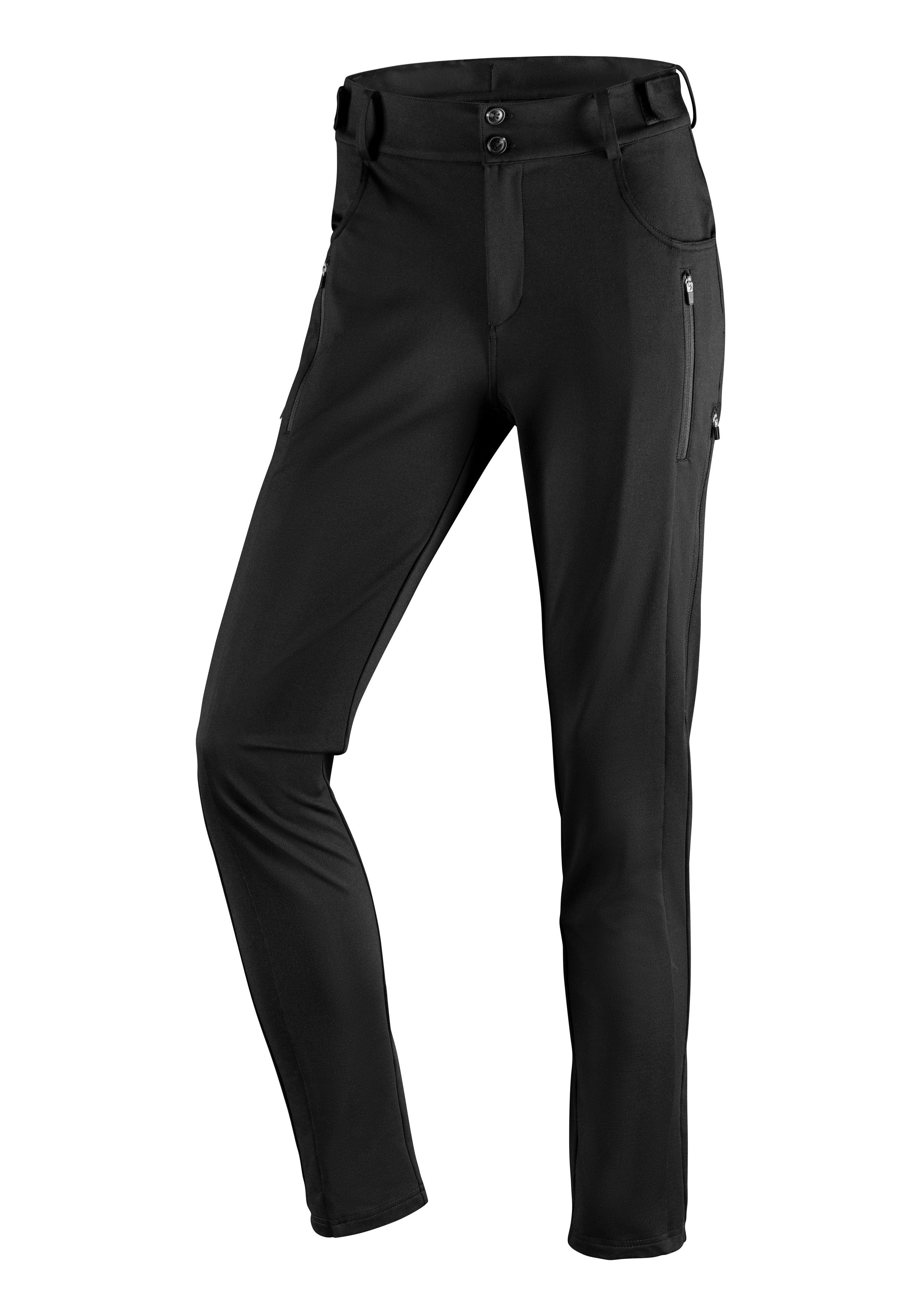 schwarz Slim Trekkinghose ACTIVE angeraut fit innen LASCANA weich