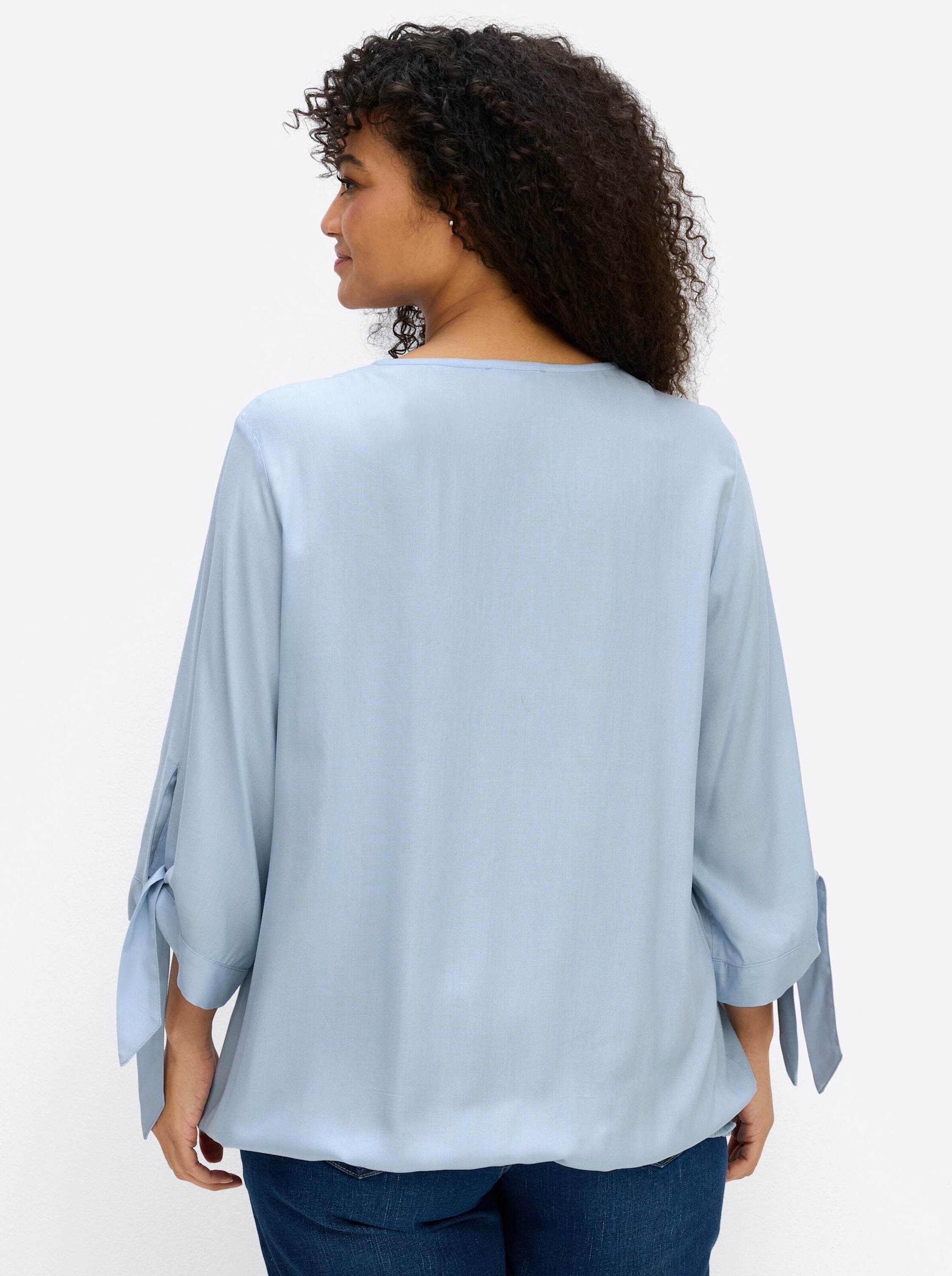 Sheego Klassische Bluse Tunika 3/4-Arm günstig online kaufen