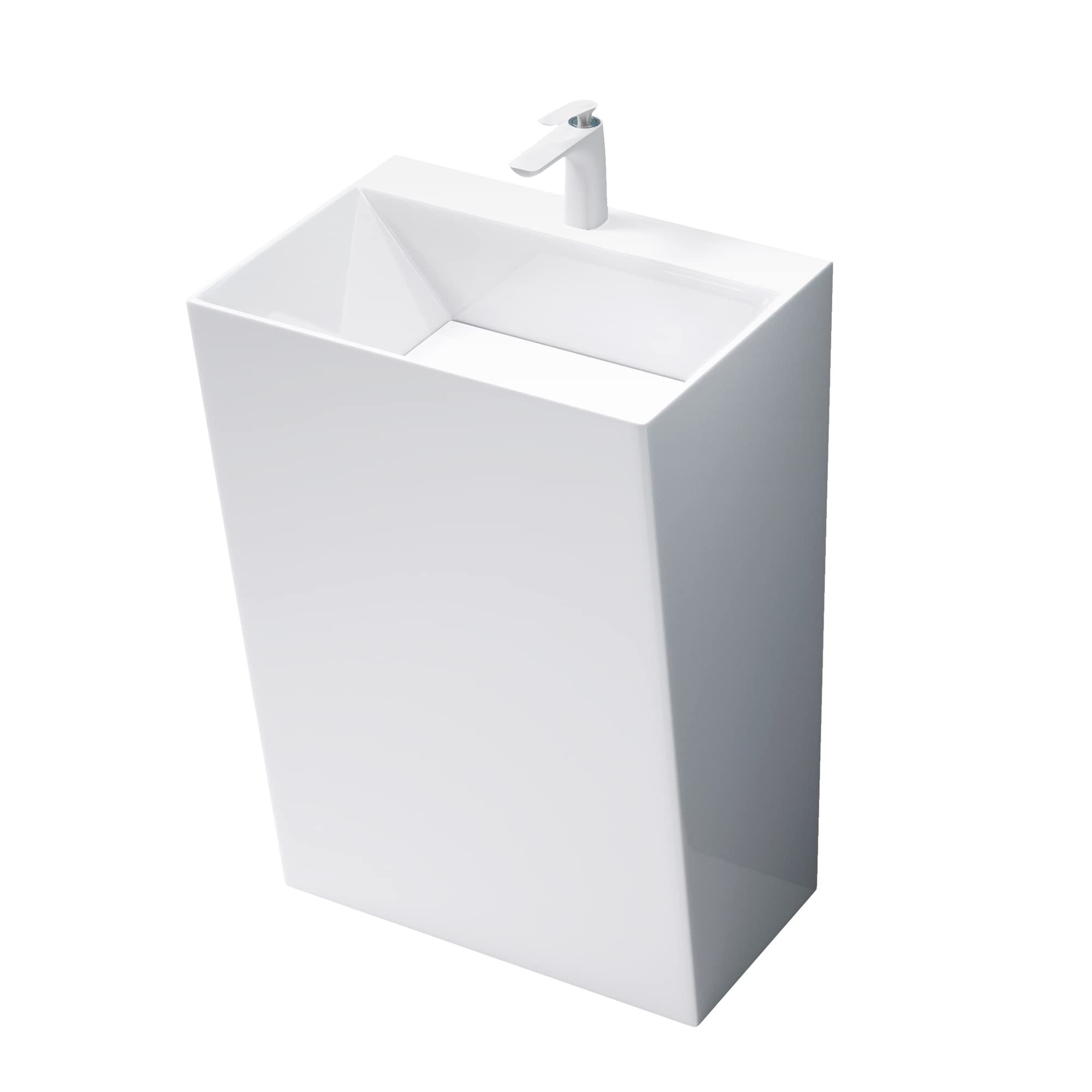 Mai & Mai Aufsatzwaschbecken Design Standwaschbecken freistehend Col40 weiß, aus Mineralguss