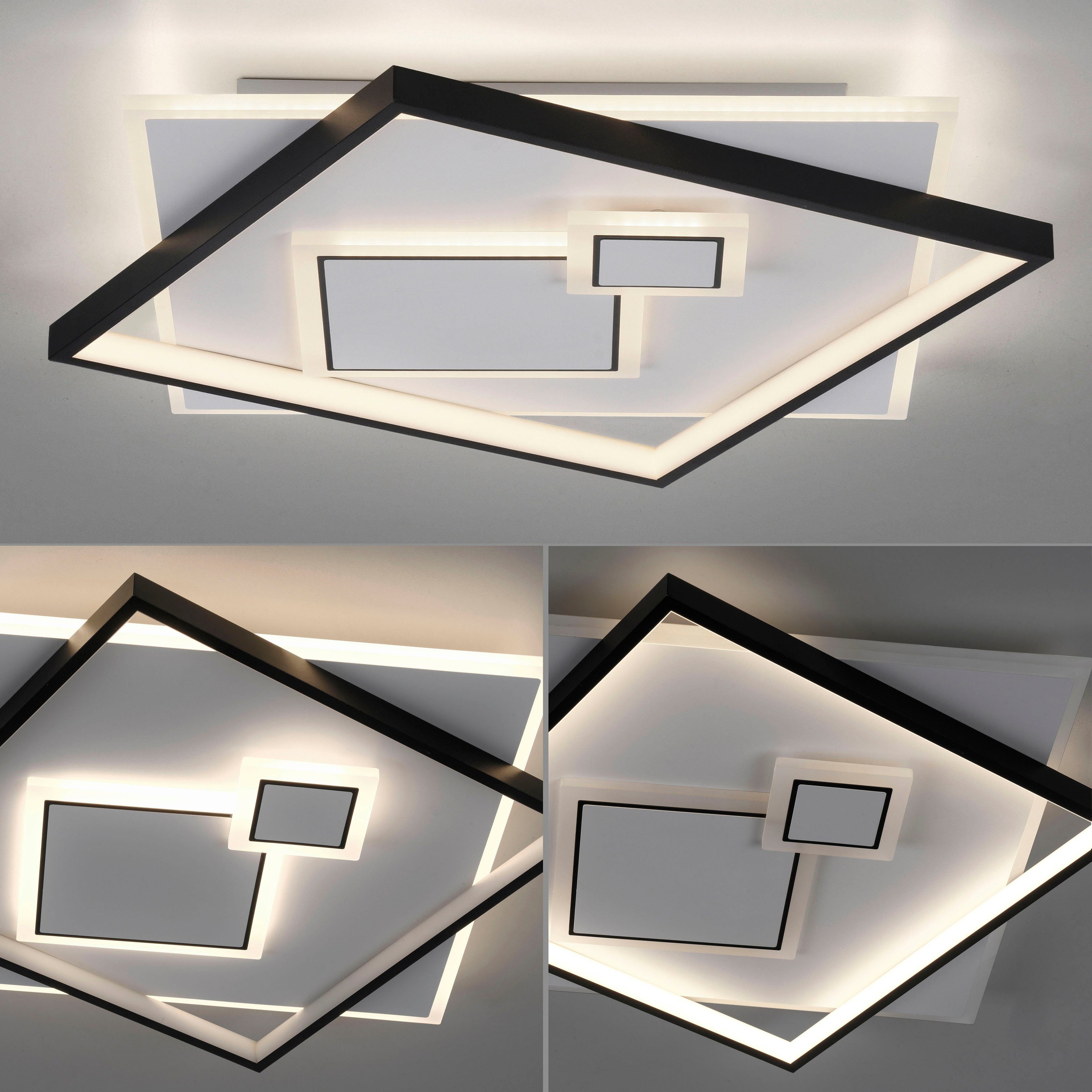 Paul Neuhaus Deckenleuchte MAILAK, (Schalter) Warmweiß, getrennt fest schaltbar, LED steuerbar separat integriert, LED