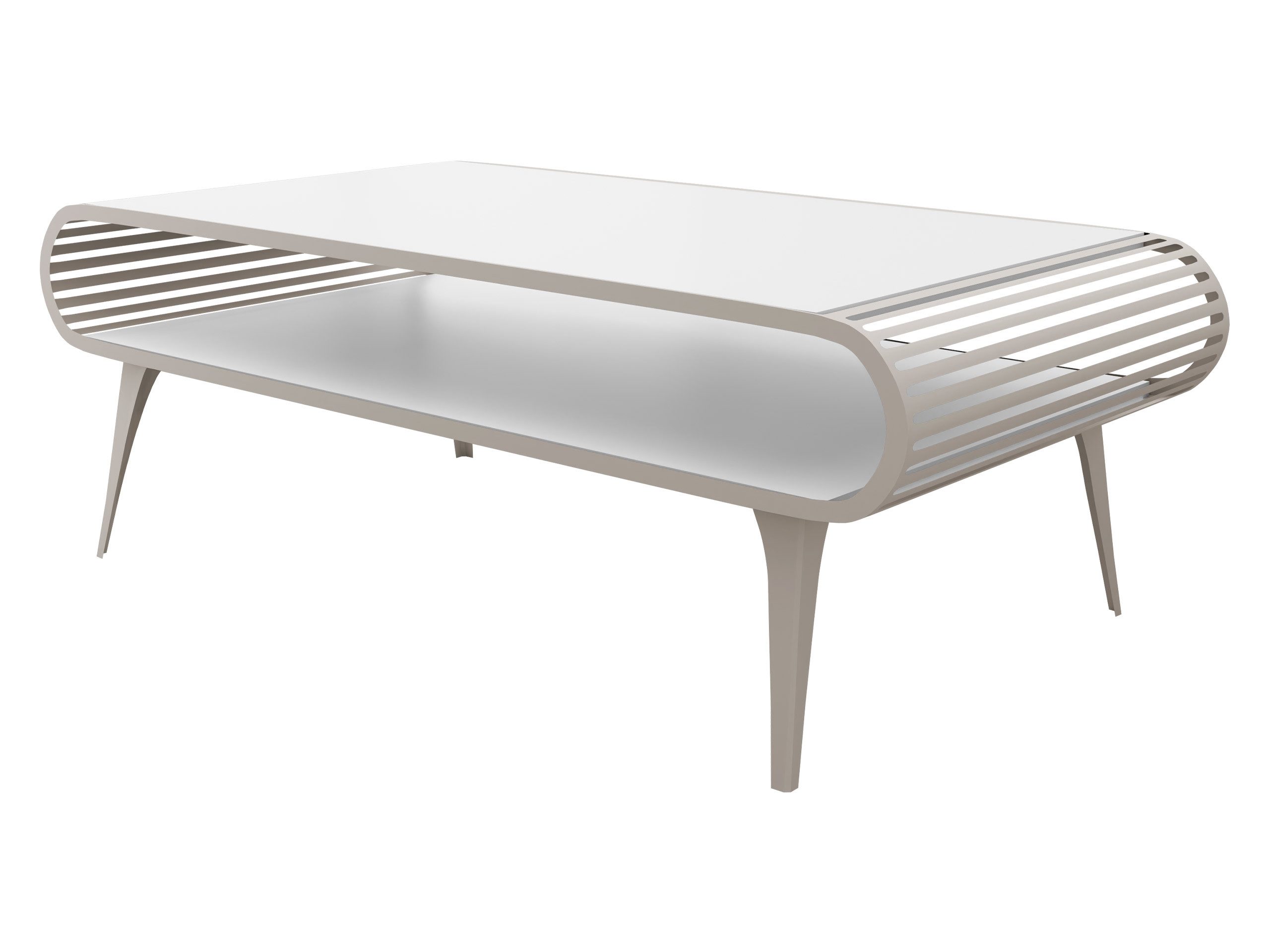 MIRJAN24 Couchtisch Aristo Cashmere (mit Einlegeboden), 120x60x44 cm