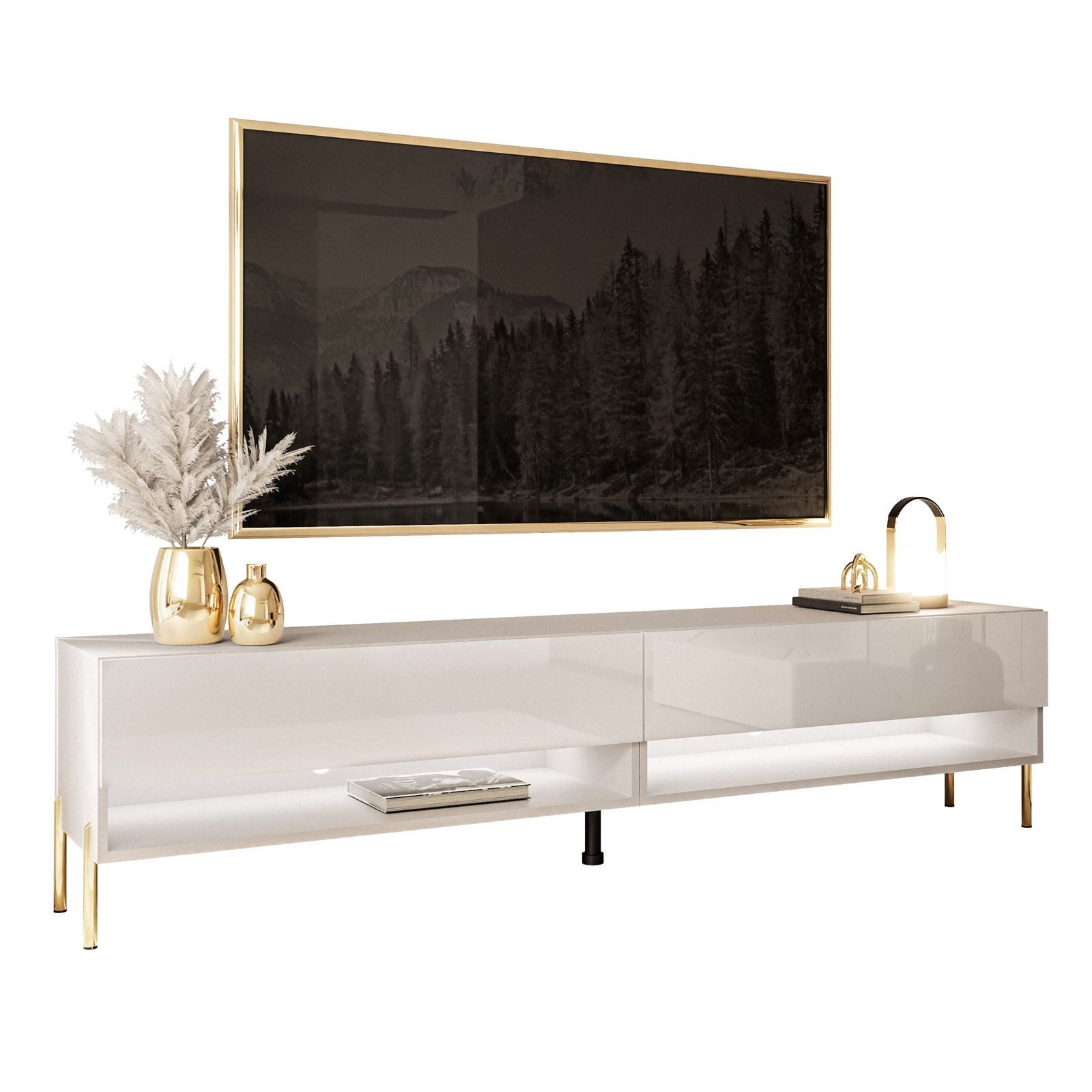 ALLHOUSE24 TV-Schrank ALISSE 180 cm GOLD günstig online kaufen