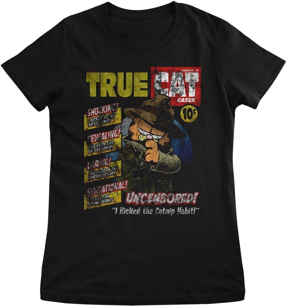 Garfield T-Shirt True Cat Cases Cover Girly Tee