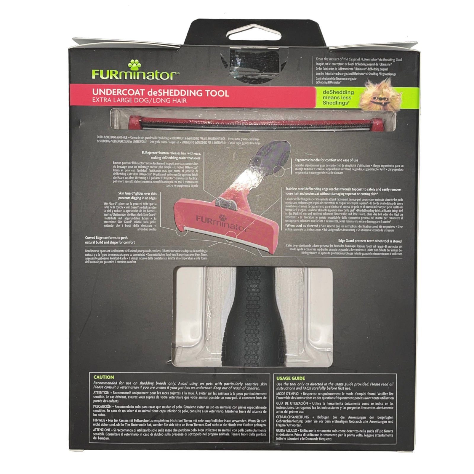 FURminator Fellbürste für langhaarige sehr große Hunde, deShedding-Pflege Werkzeug