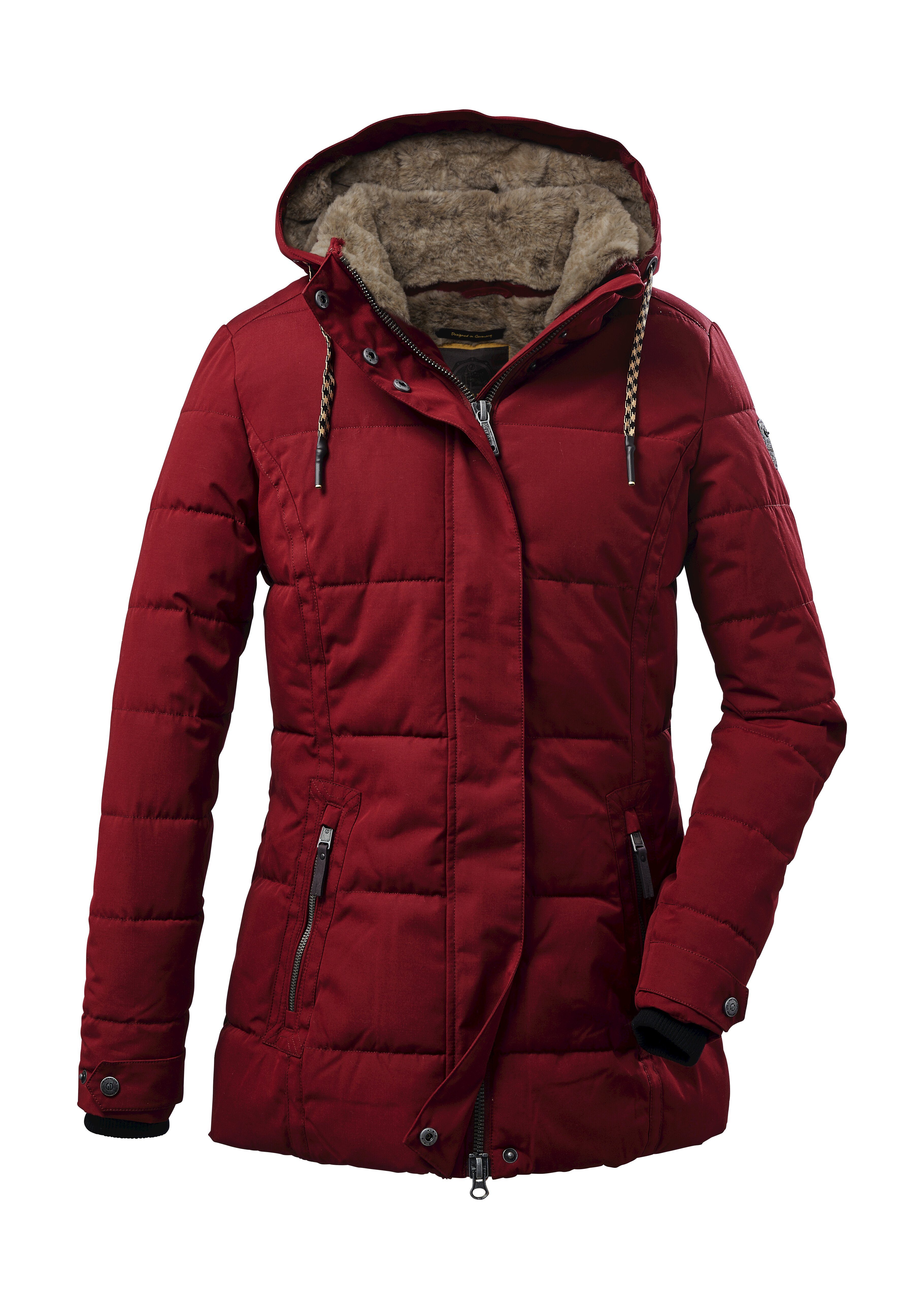 G.I.G.A. DX Damen Winterjacke Mit Kapuze – Wasserabweisend, Winddicht, Teddyfell-Futter, PFC-frei