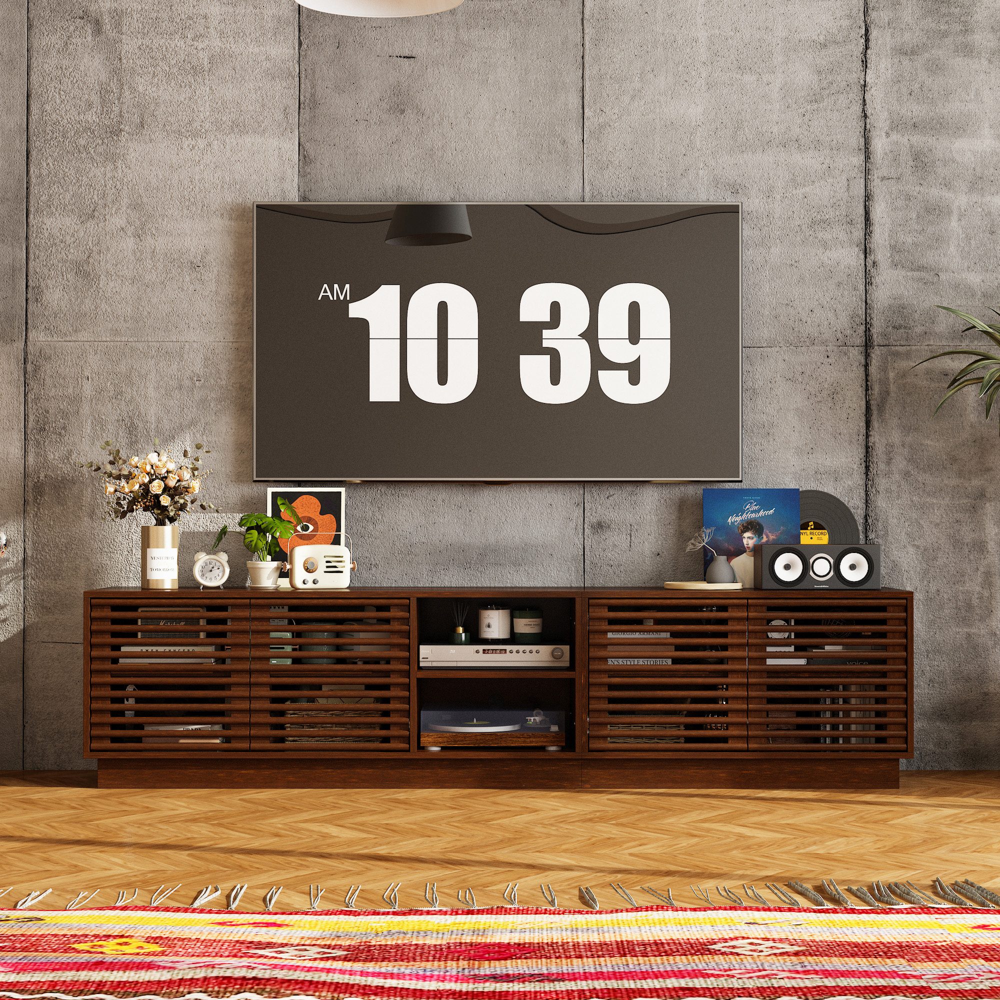 FUFU&GAGA Lowboard TV Schrank mit 10 günstig online kaufen