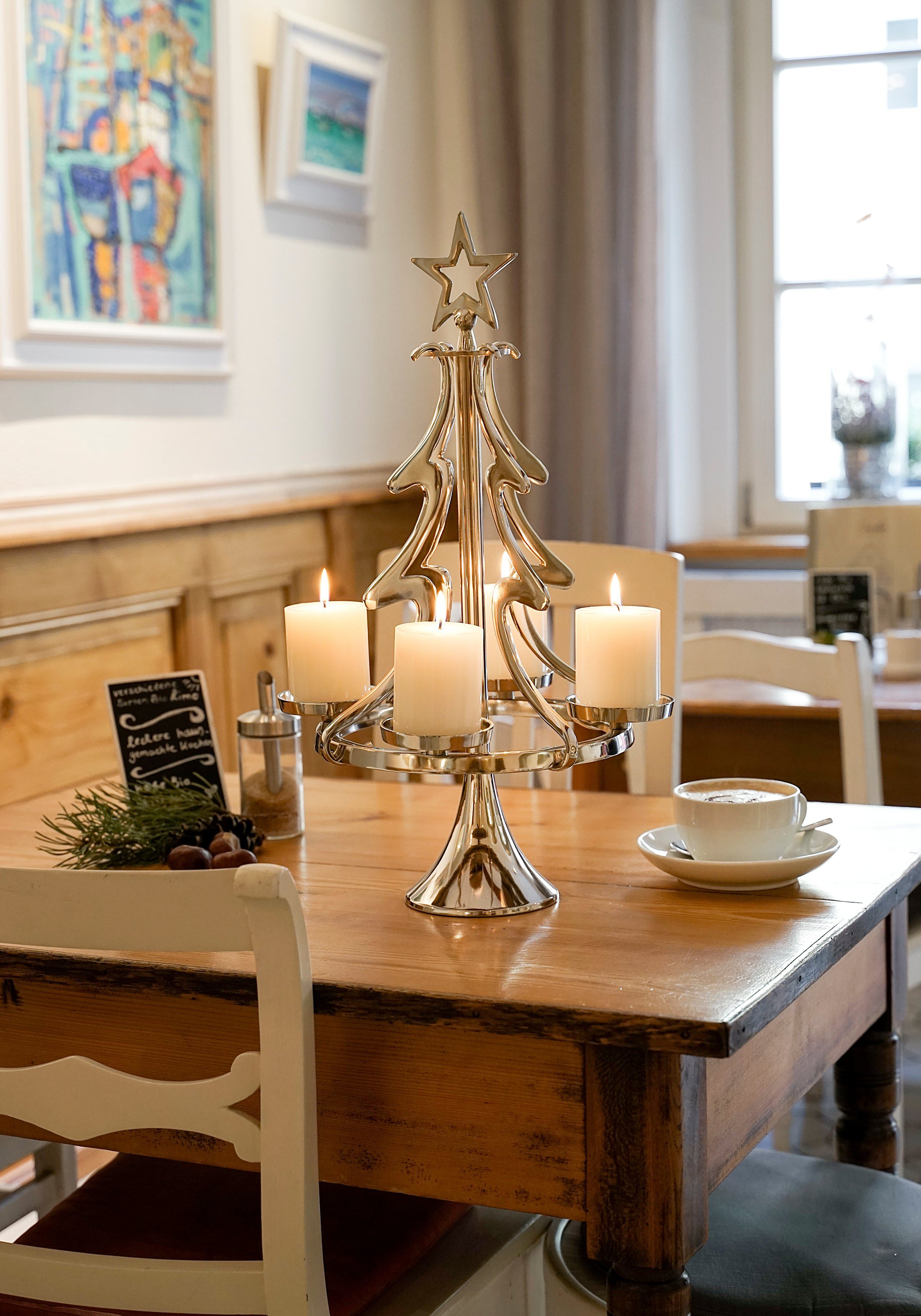 Kobolo Kerzenhalter Kerzenständer Adventskranz XMASTREE, Weihnachtsdeko Adv günstig online kaufen