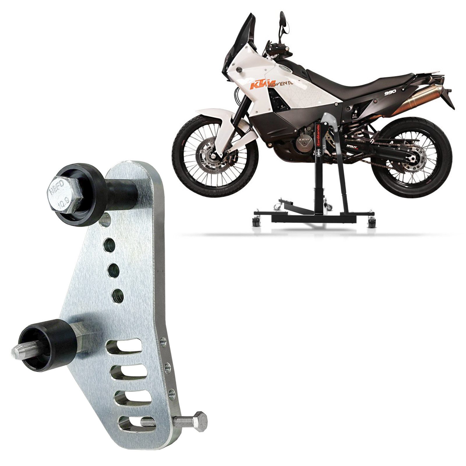 ConStands Motorradheber Adapterplatte für # Power Classic / Evo für KTM 990 Supermoto SM / R 0