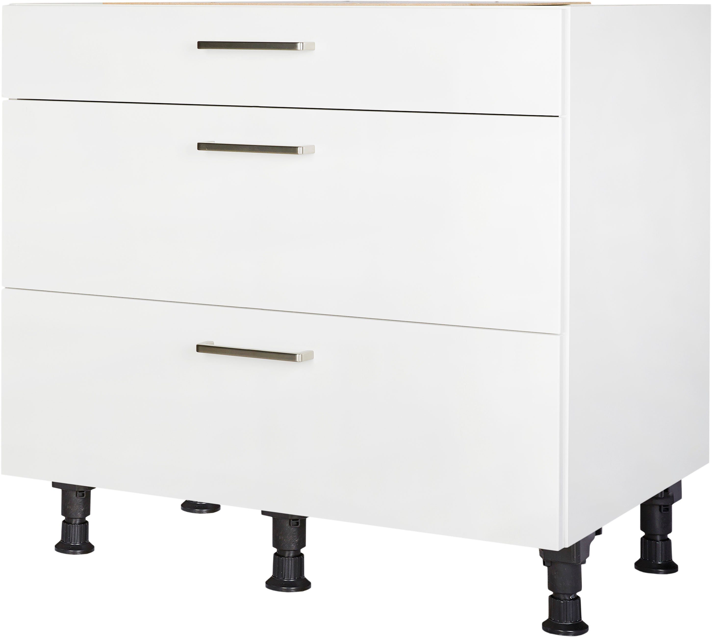 nobilia® Unterschrank "Touch", vormontiert, mit höhenverstellbaren Sockelfüßen, in den Breiten 30, 45, 60 und 90 cm, mit Schubkasten und Auszügen