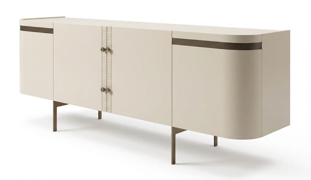 Xlmoebel Sideboard Sideboard Material Holz Moderner Stil Luxus Kommode Wohnzimmer Beige (1-tlg)