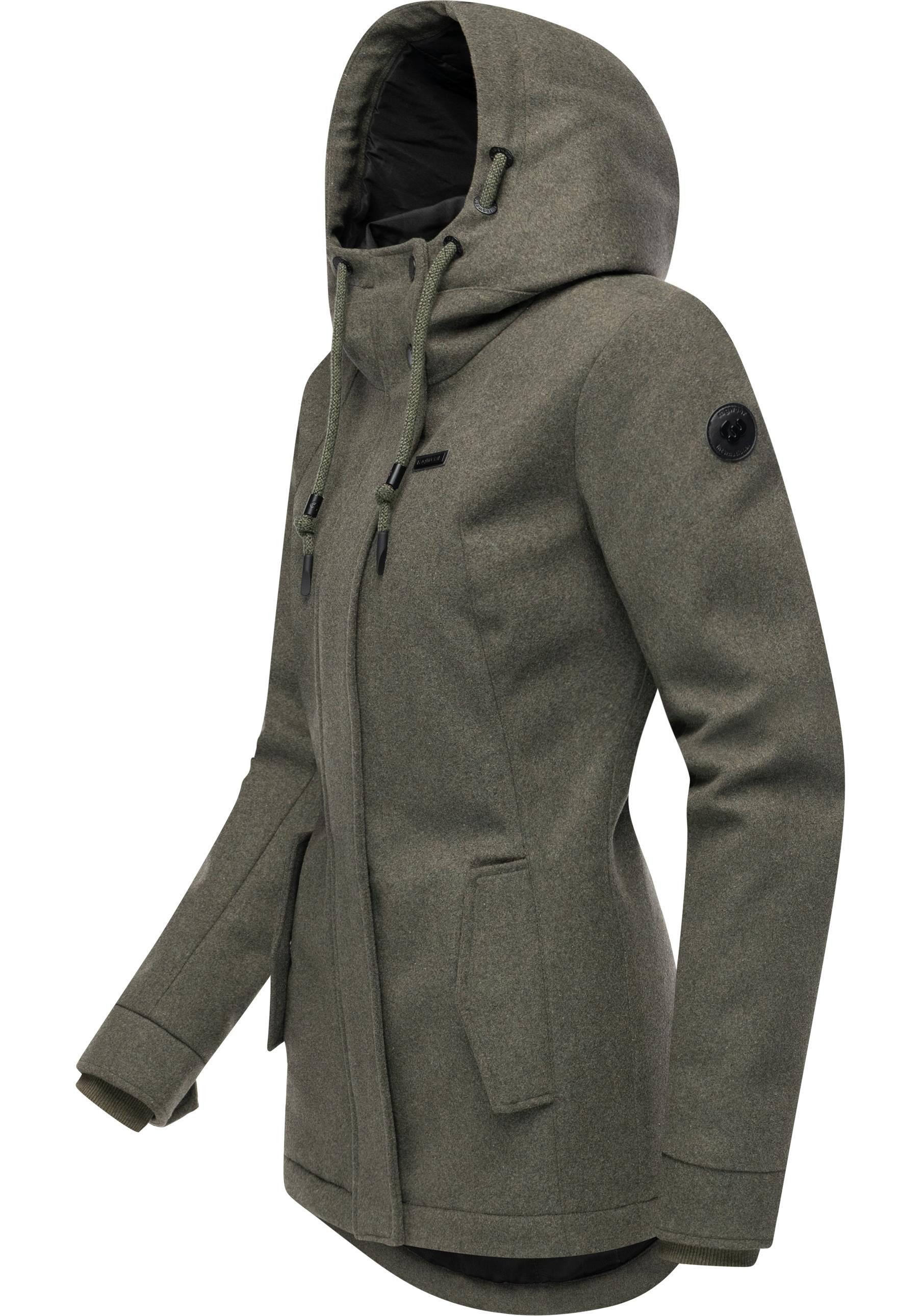 Ragwear Winterjacke Monadde Felt YOUMODO Wasserfeste warme Jacke mit Kapuze