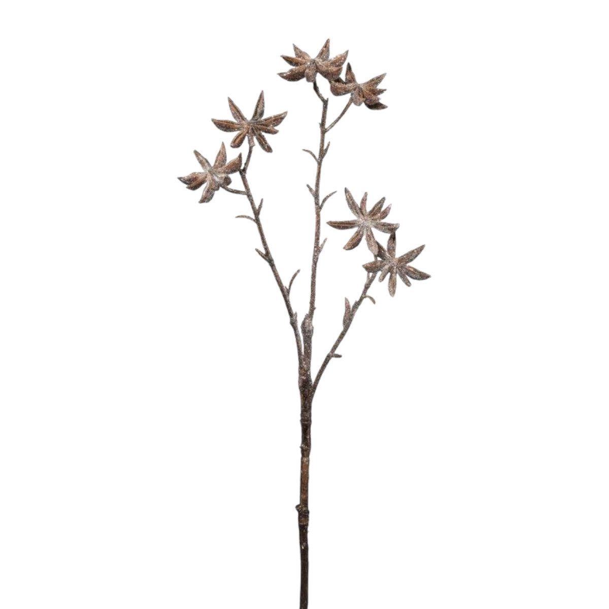 Kunstpflanze Künstlicher STERNANIS 41cm. Sternannis Dekozweig in BRAUN, Gasper