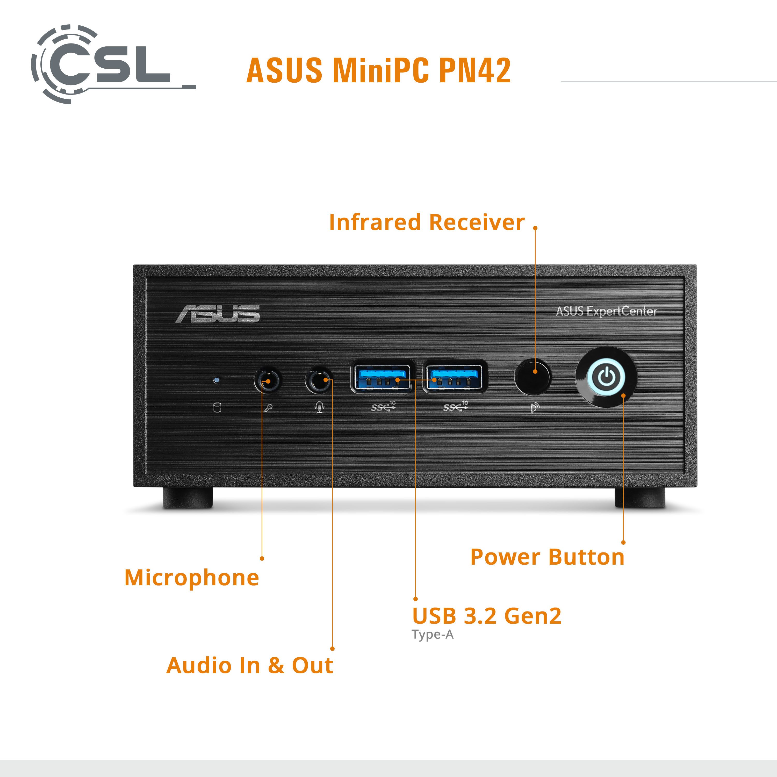 Asus Mini PC ASUS PN42 N100 / 4000 GB M.2 SSD / 32 GB RAM / Windo 11 Home PC (Intel N-Series, UHD Graphics, 16 GB RAM, 4000 GB SSD, passiver CPU-Kühler)