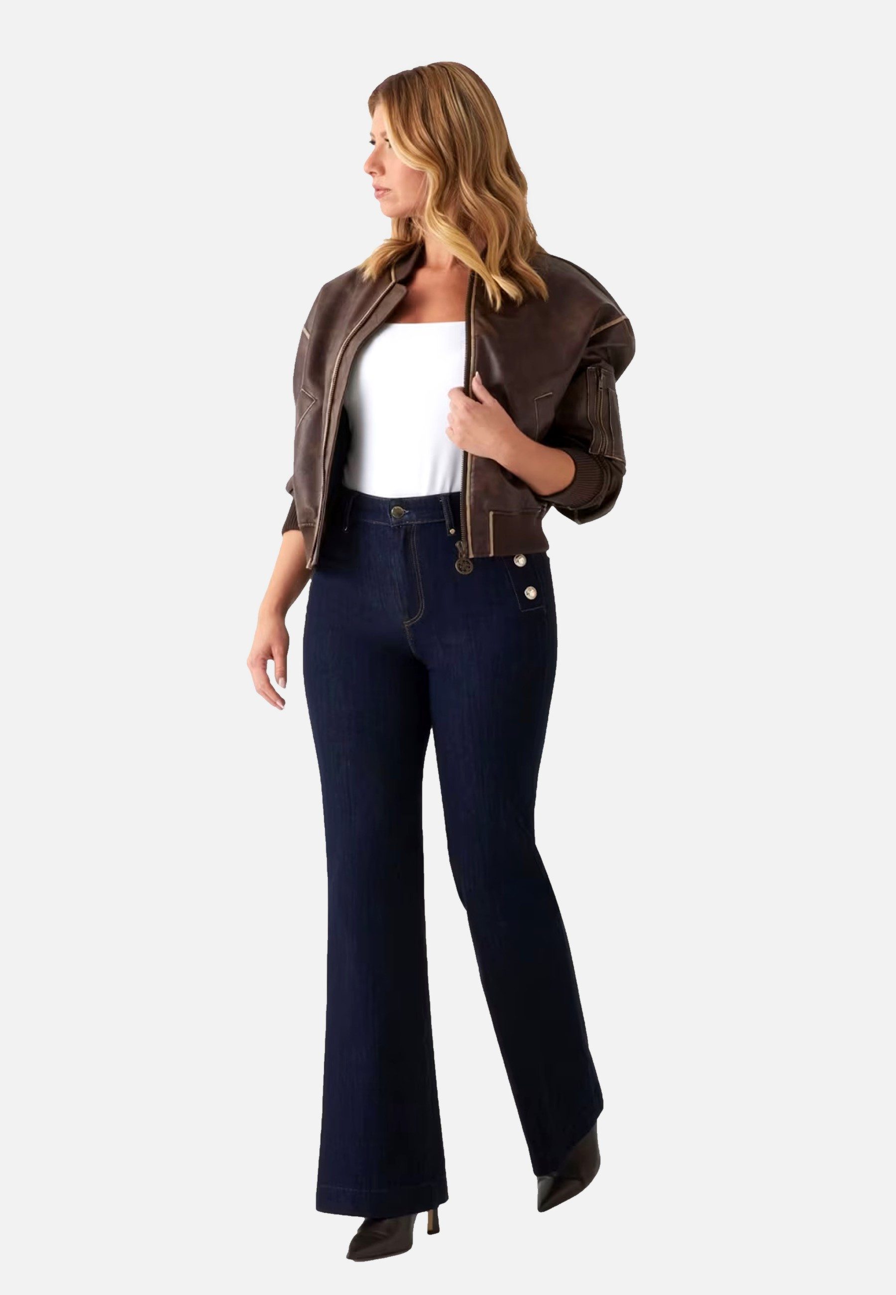 Guess 5-Pocket-Jeans Jeans New Faye lange Hose (1-tlg) günstig online kaufen