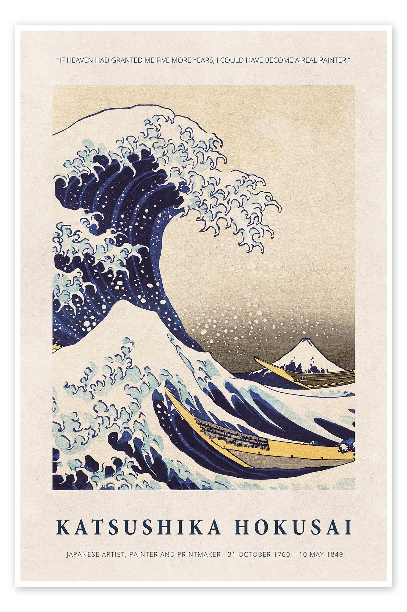 Posterlounge Poster Katsushika Hokusai, I could have become a real Painter, Schlafzimmer Maritim Malerei