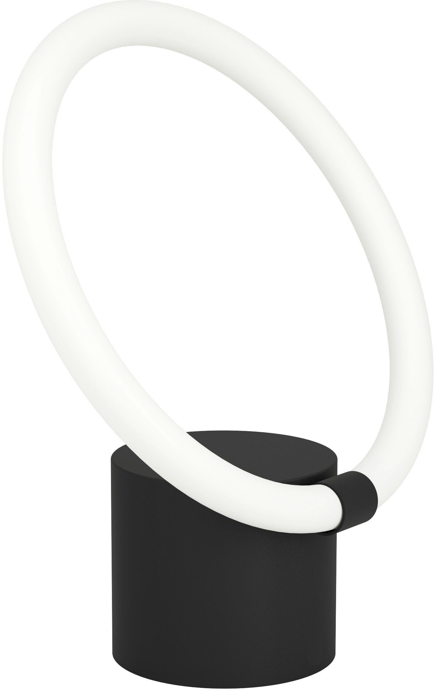 EGLO Tischleuchte CARANACOA, LED fest integriert, Tischleuchte - aus Warmweiß schwarz Stahl - Warmweiß, 11,5W in