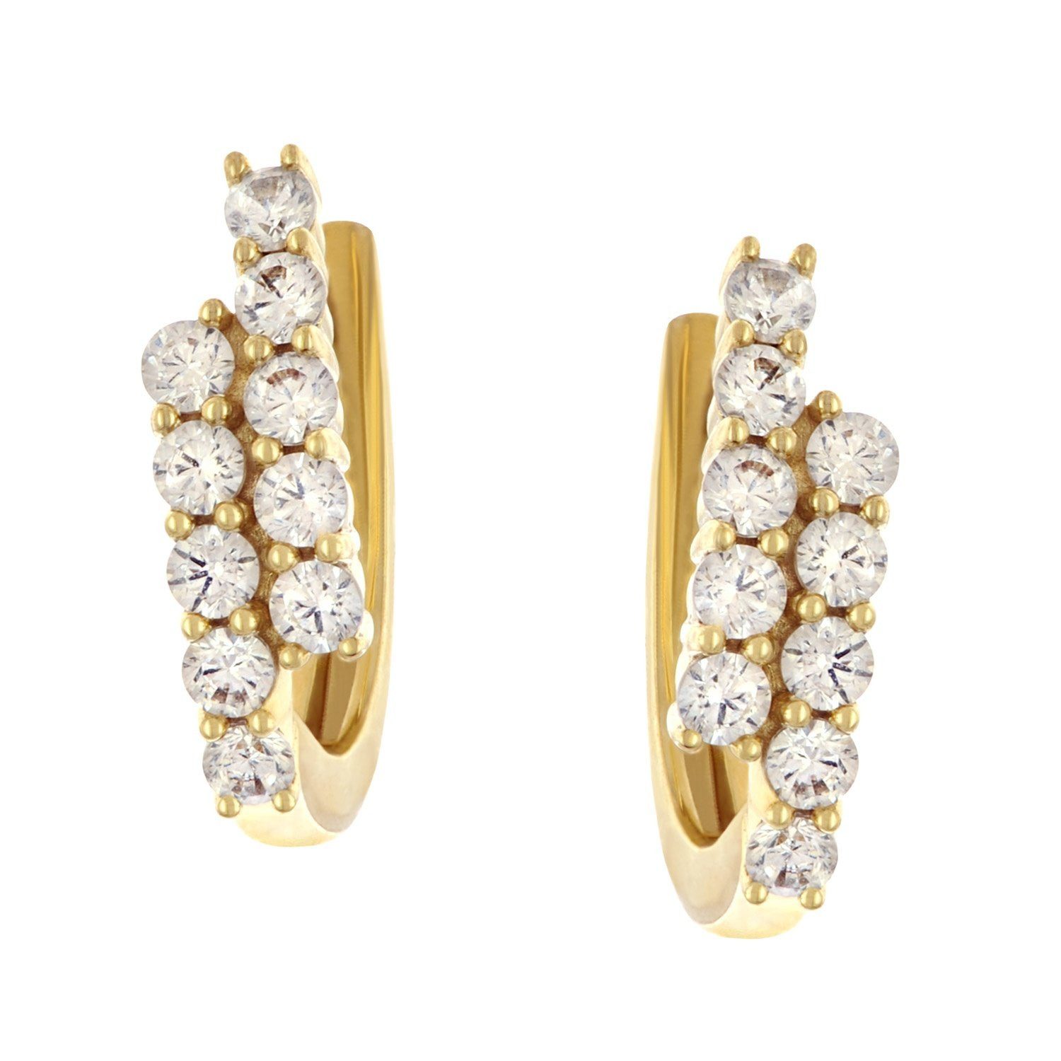 Glizz Paar Creolen Damen-333 Gold Klapp-Mit günstig online kaufen