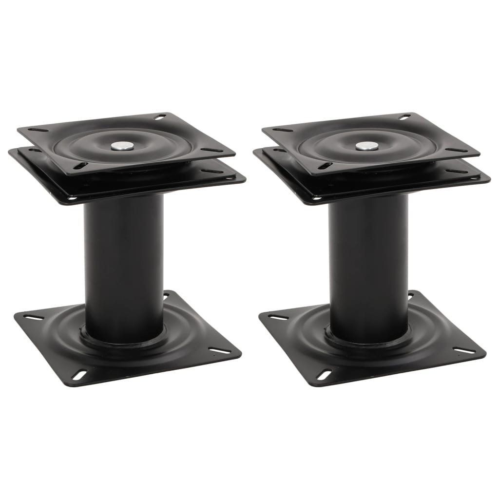 vidaXL Segelboot Bootssitz-Podeste 2 Stk. 360° Drehbar Stahl, (2-St)