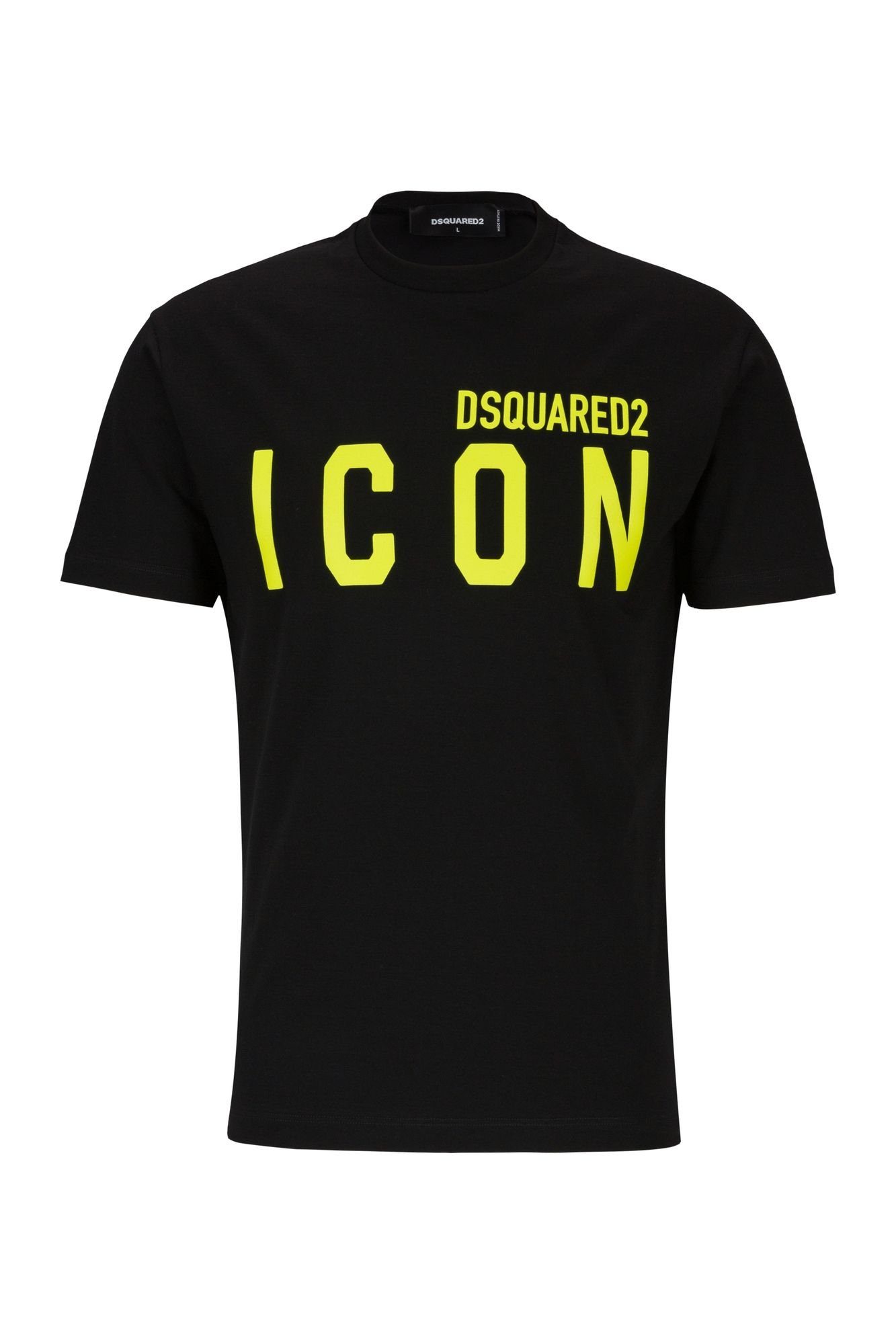 Green T-Shirt ICON Dsquared2 Neon Dsquared