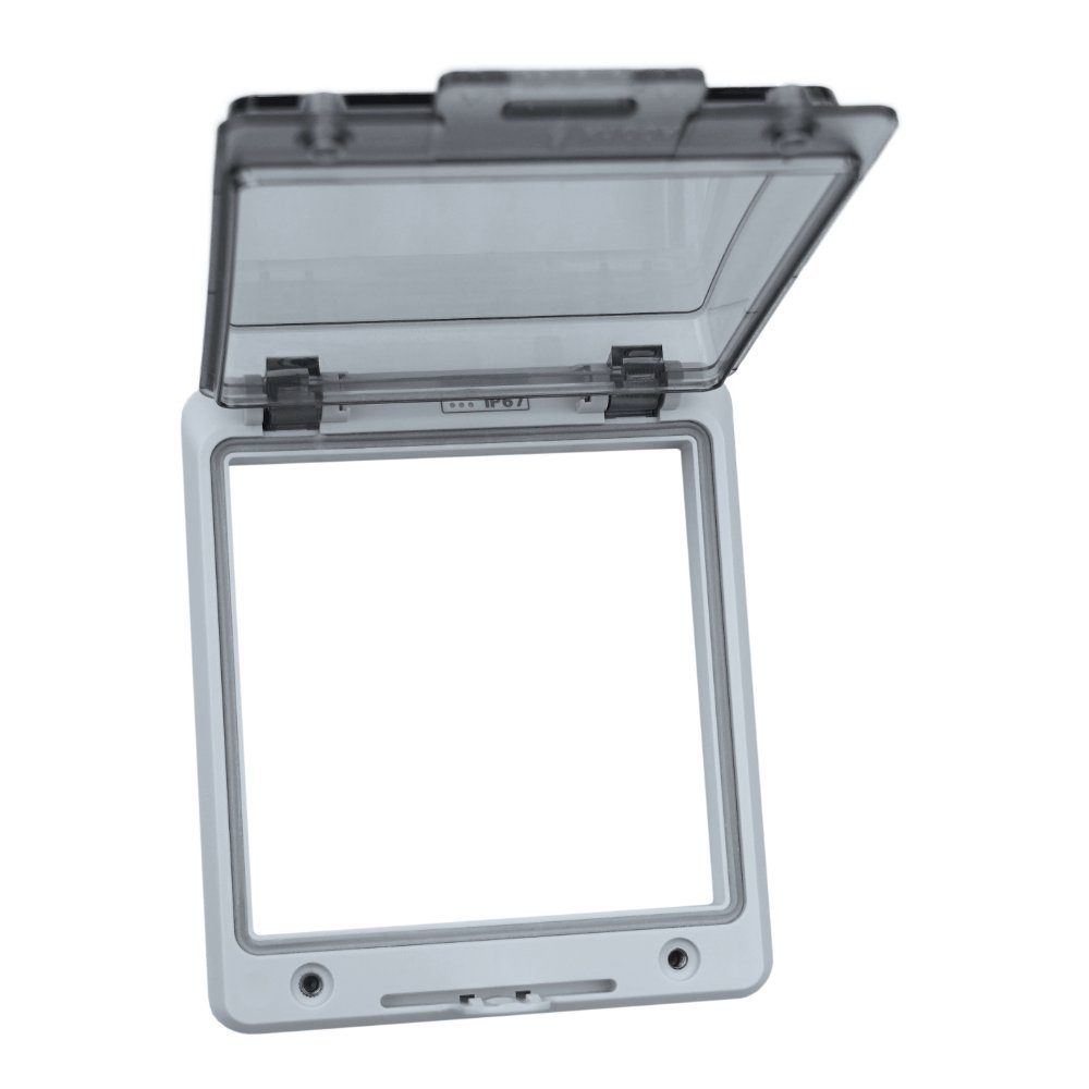 Doktorvolt Verteilerbox Betätigungsklappe Klappfenster 100x100 mm IP67 Doktorvolt, Öffnung innen 100x100 mm
