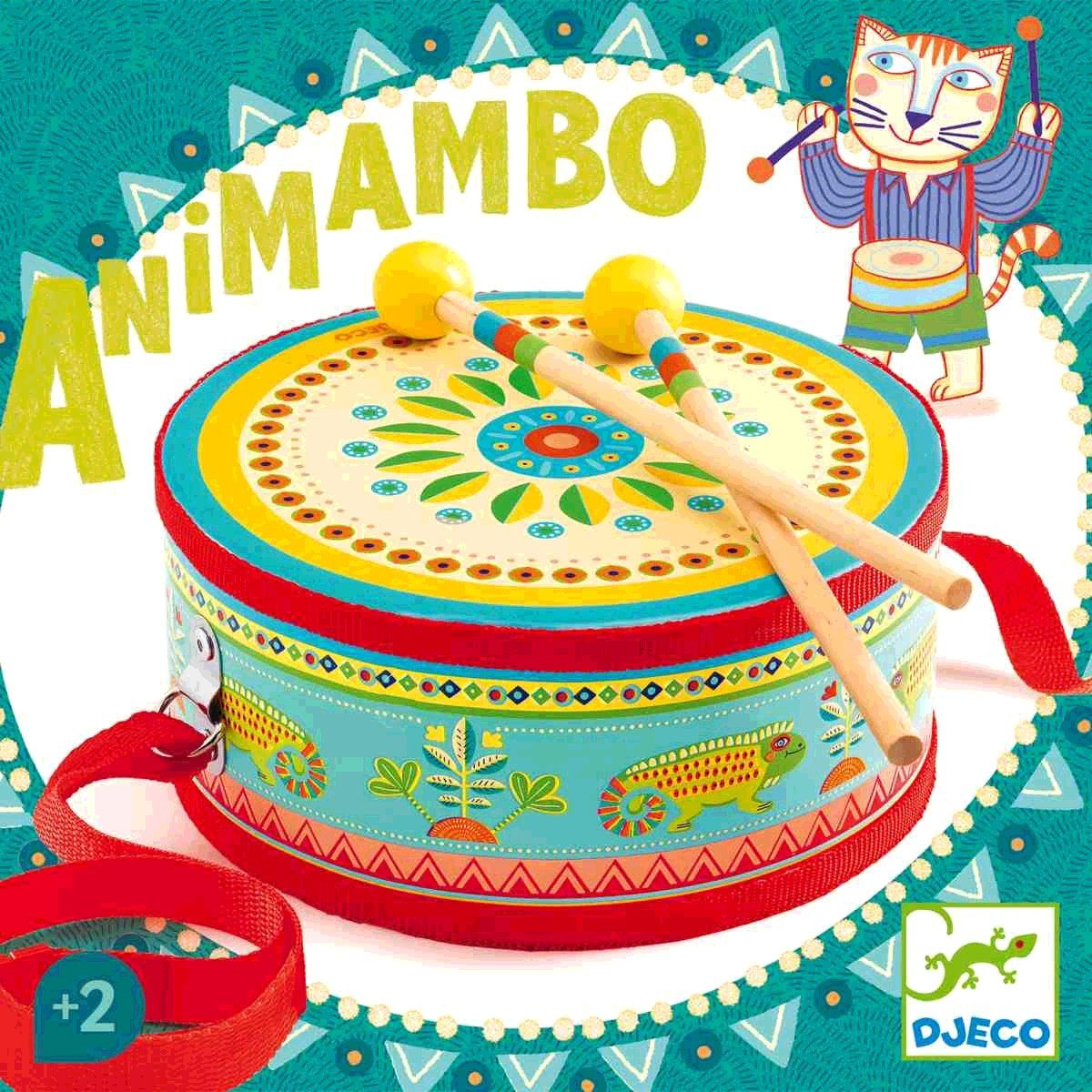 DJECO Handtrommel Animambo Handtrommel Kleinkinder Trommel