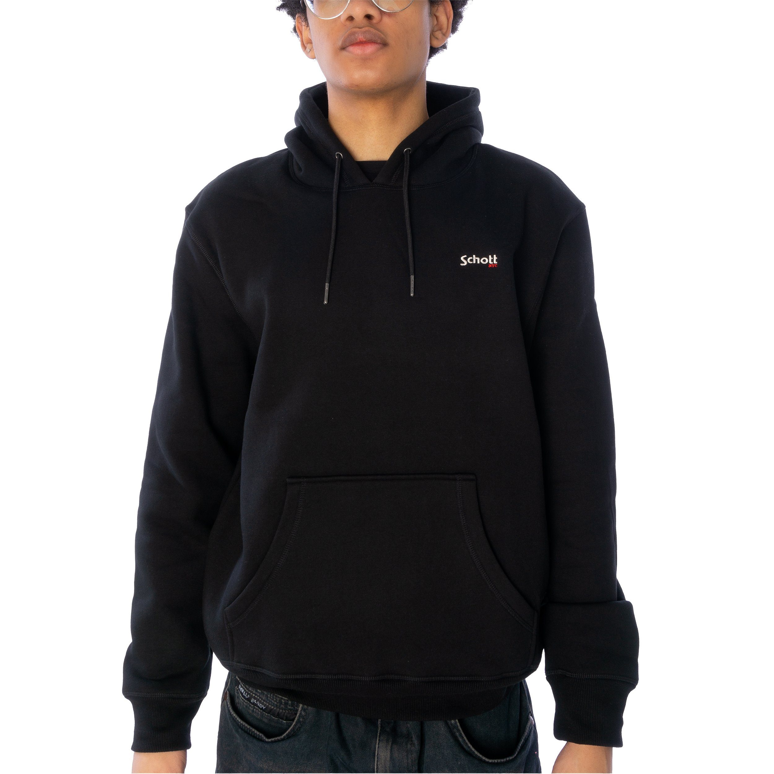 SCHOTT Hoodie Hoodie Schott NYC, G M, F black (1-tlg)