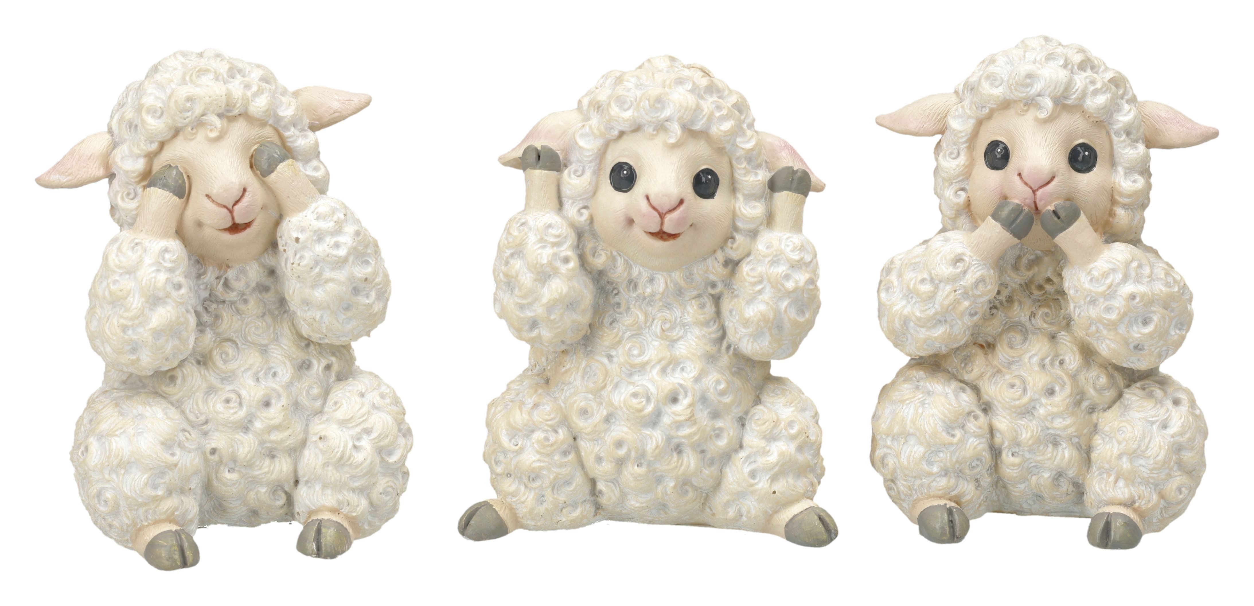 Figuren Shop GmbH Tierfigur Lustige Schafe Figuren – Nemesis Now Statue Set 9 cm Sammlerfigur
