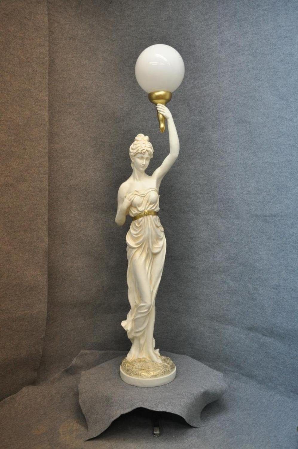 JVmoebel Skulptur XXL Design Steh Leuchte Stand 153cm Lampe Skulptur Figur Statue Beige