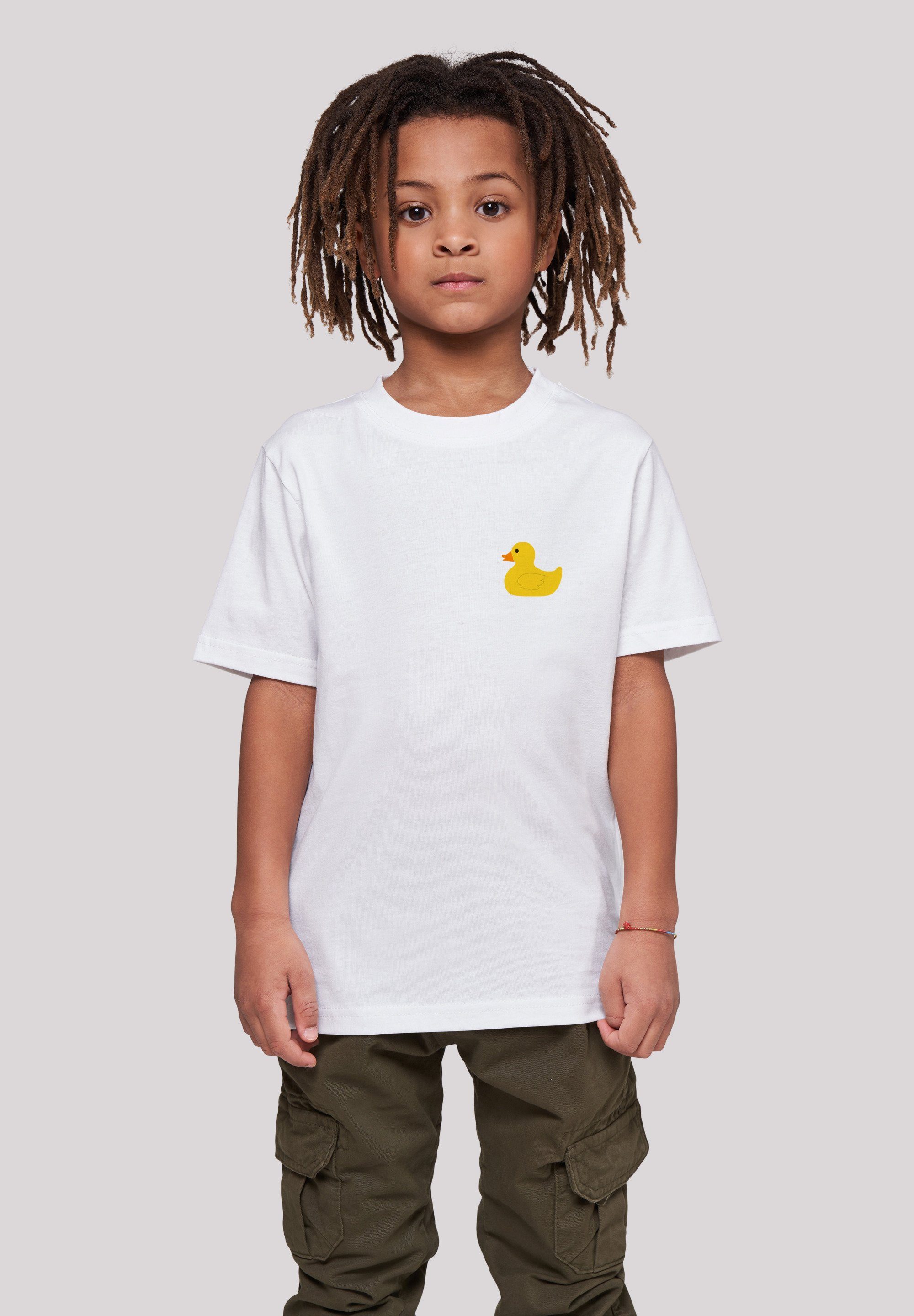 UNISEX Yellow weiß Rubber F4NT4STIC TEE Print T-Shirt Duck