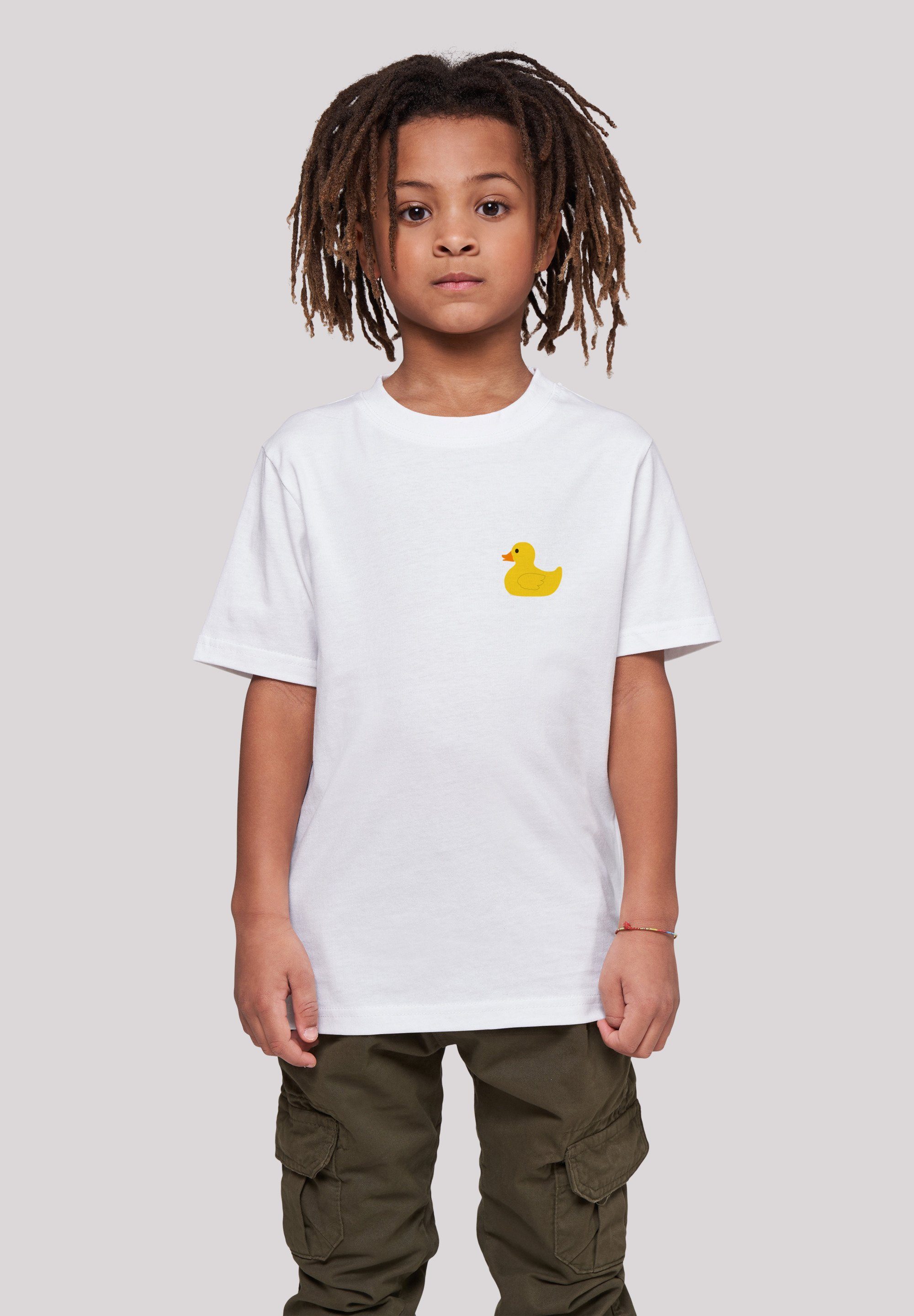 F4NT4STIC T-Shirt Yellow weicher Print, TEE Tragekomfort mit Baumwollstoff Rubber UNISEX Sehr Duck hohem