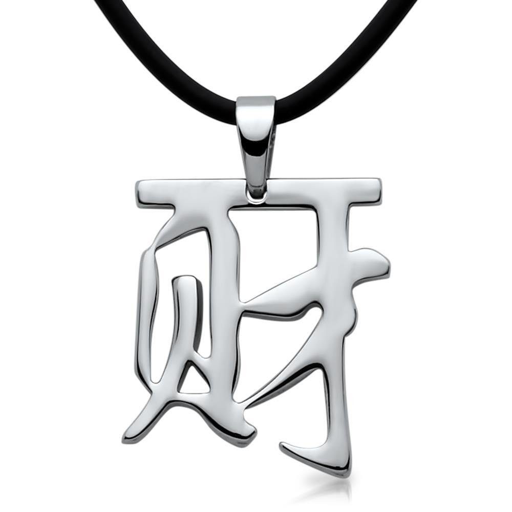 Unique Kettenanhänger Unique Anhänger chinesisches Zeichen "Ruhm" Edelstahl P5011