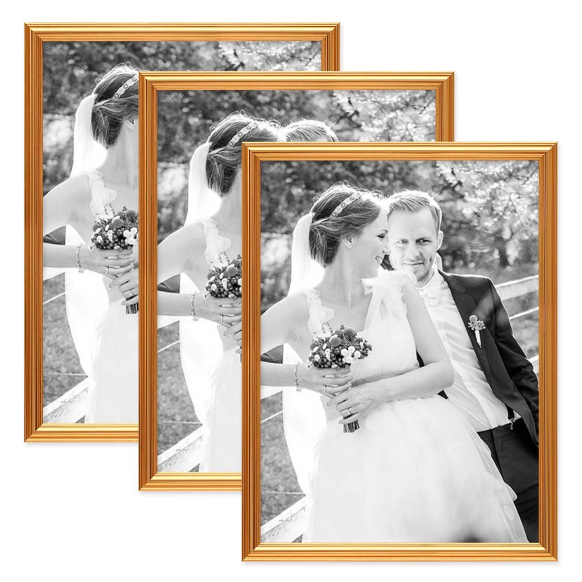 PHOTOLINI Bilderrahmen 3er Set Kunststoff-Rahmen im günstig online kaufen