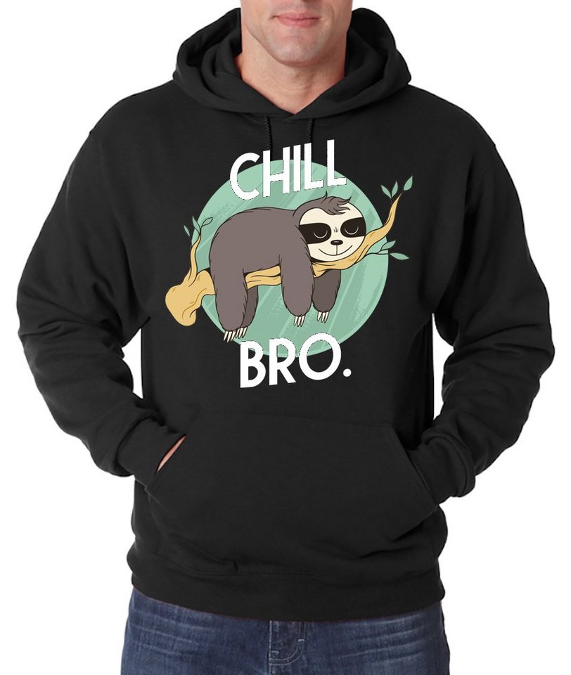 Youth Designz Kapuzenpullover Chill Bro Faultier Herren Hoodie Pullover mit trendigem Frontprint