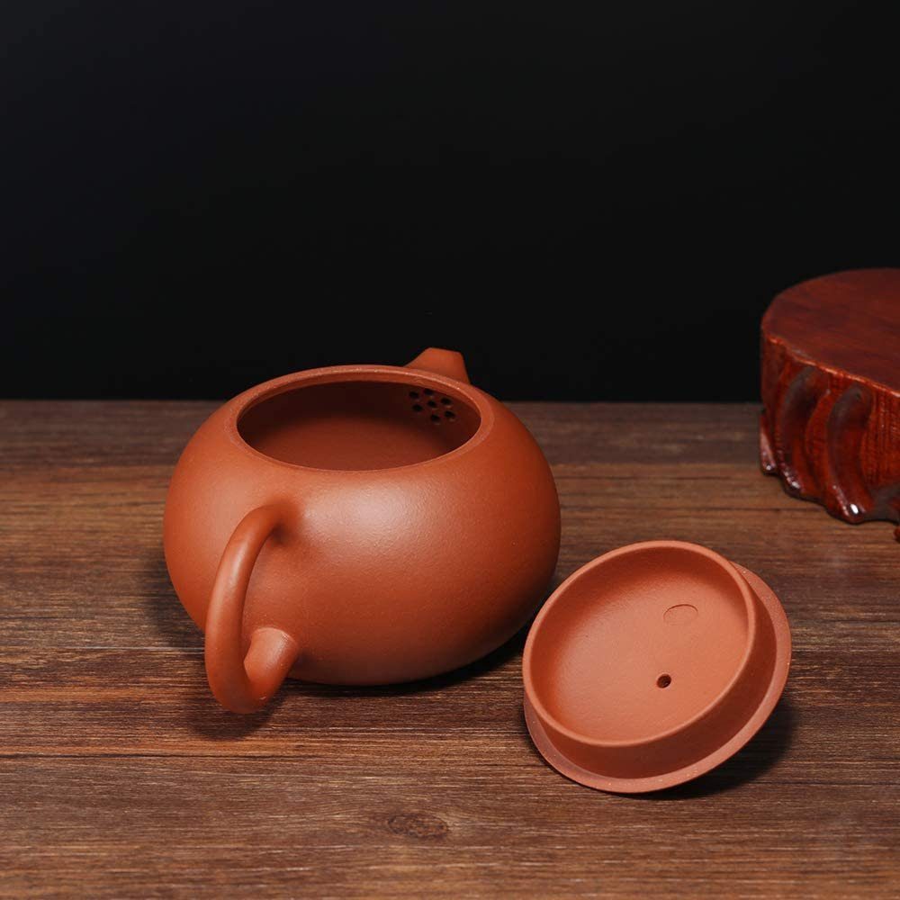 Teetasse Handgemachte Teekannen,Große Teekanne Xishi Keramik Kapazität Yixing Teekanne,Lila 240ml, XDeer Zisha Ton