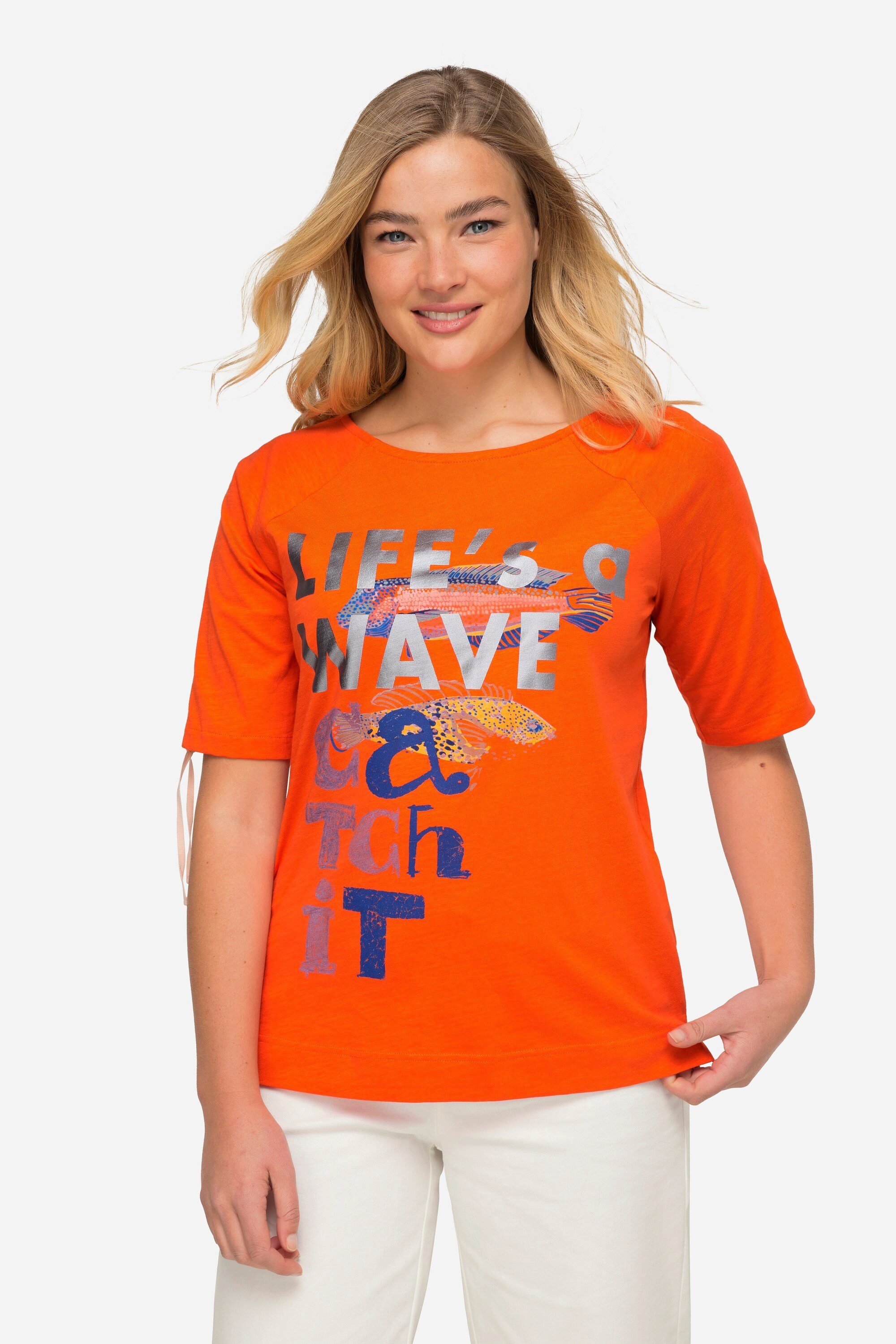 Laurasøn T-Shirt T-Shirt Schrift-Print Halbarm mit günstig online kaufen