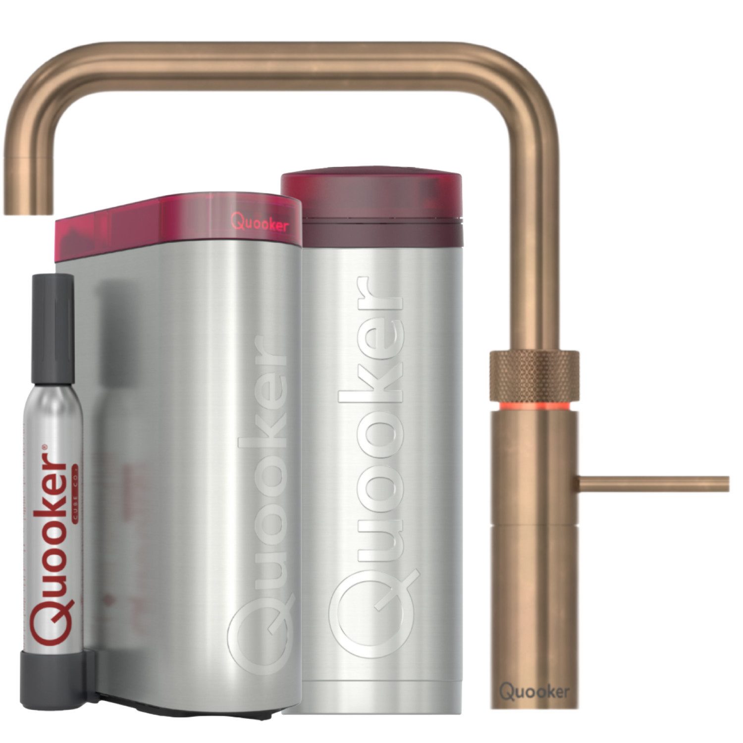 QUOOKER Küchenarmatur Fusion Square, PRO3, CUBE Messing Patina FNSPTB PRO3 CUBE *inkl. 7 JAHRE GARANTIE*