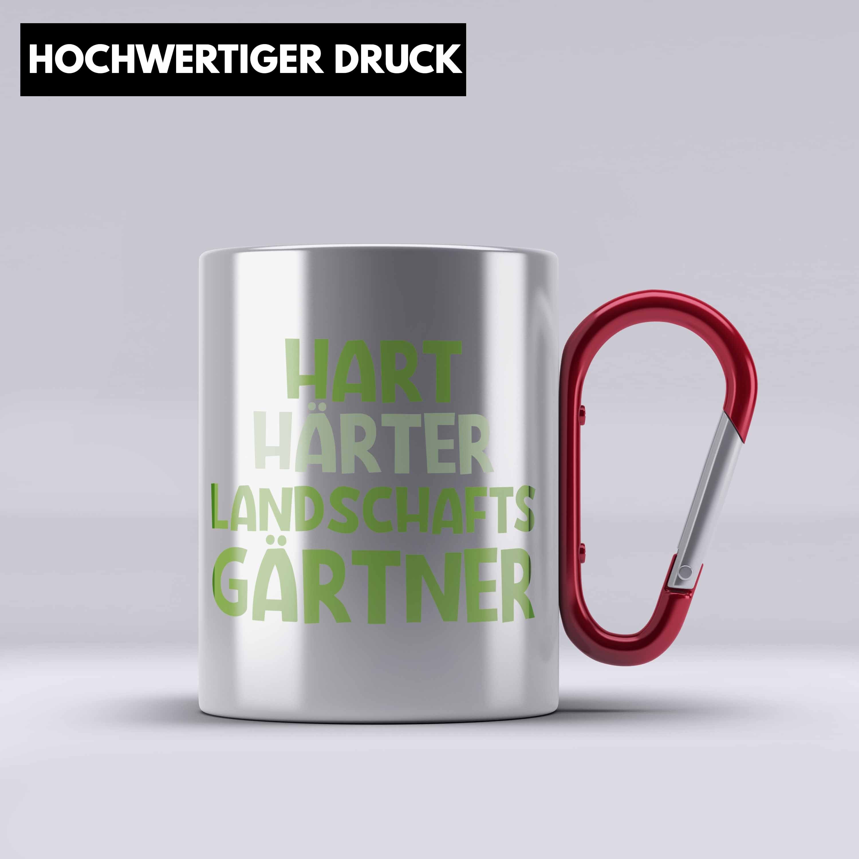 Trendation Thermotasse Hart Härter Landschaftsgärtner Edelstahl Tasse mit Spruch Garten Hobby