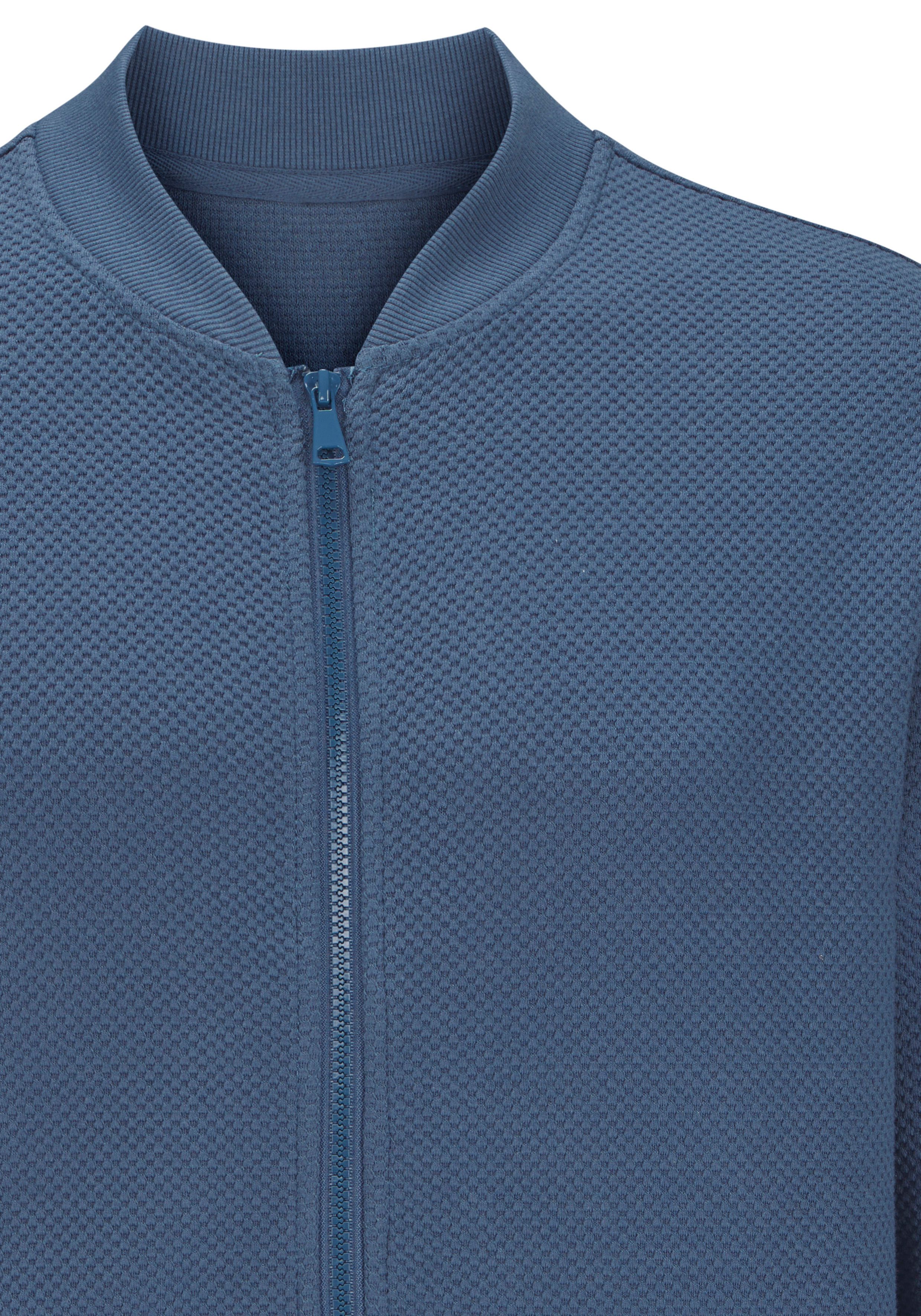 John Devin Sweatjacke aus Struktur-Qualität, relaxed fit in Struktur-Qualität, mit Reißverschluss – Bild 4 von 5