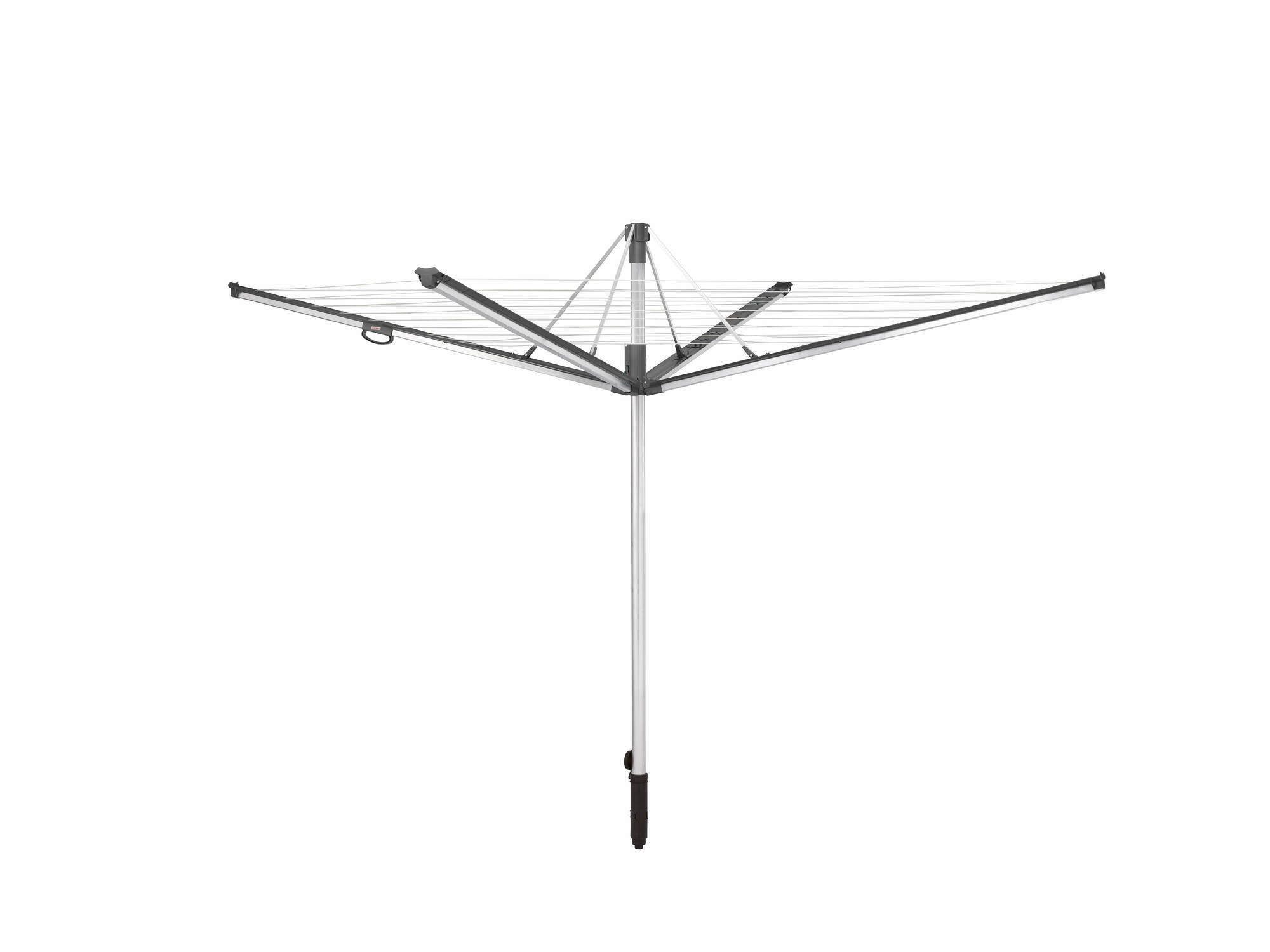 Leifheit Wäschespinne Wäschespinne Linomatic 600 Plus (anthrazit), 60m Leinenlänge, Leinenautomatik, Höhenverstellung, Nachspanntechnik