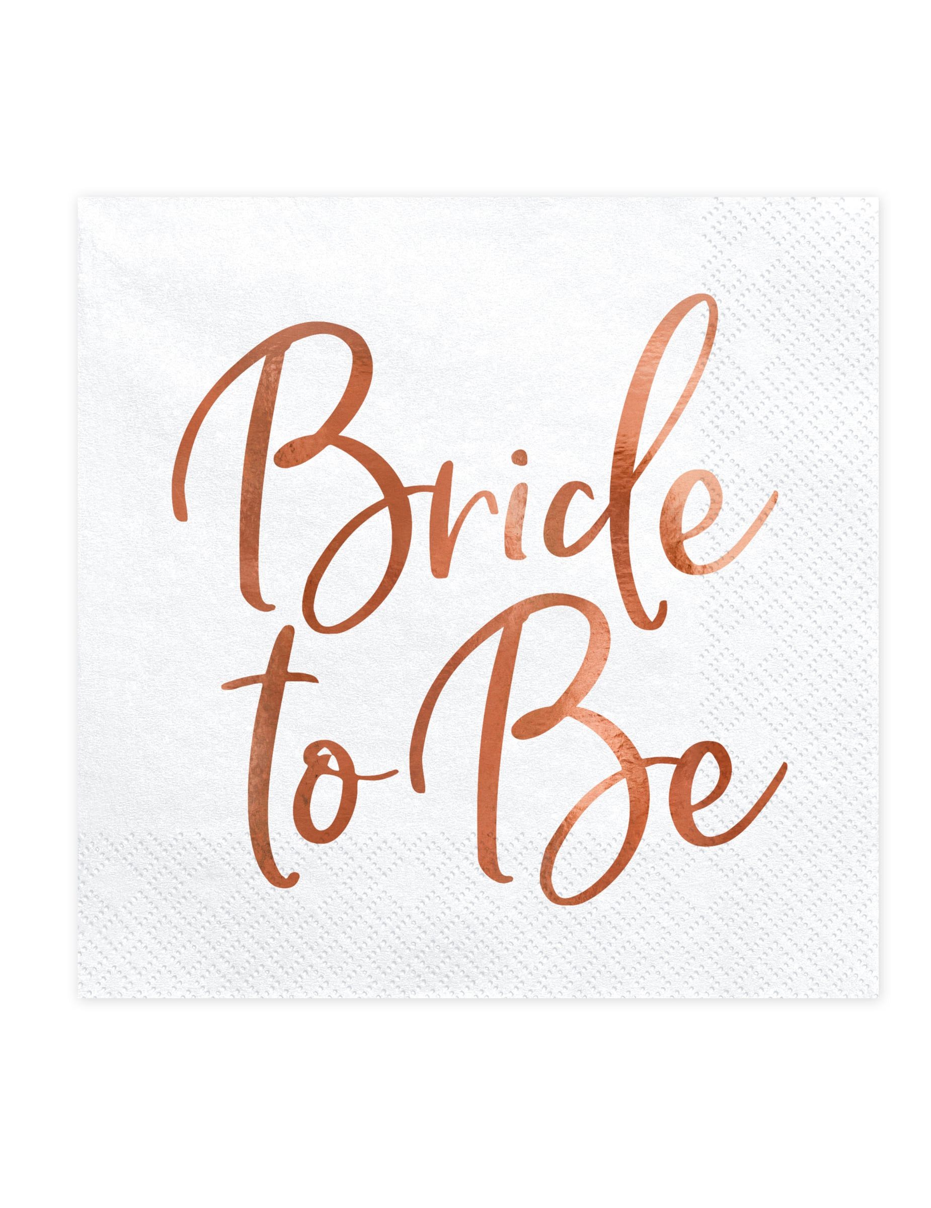 partydeco Kostüm Papier-Servietten JGA Tischzubehör 20 Stück rosegold 33x33cm
