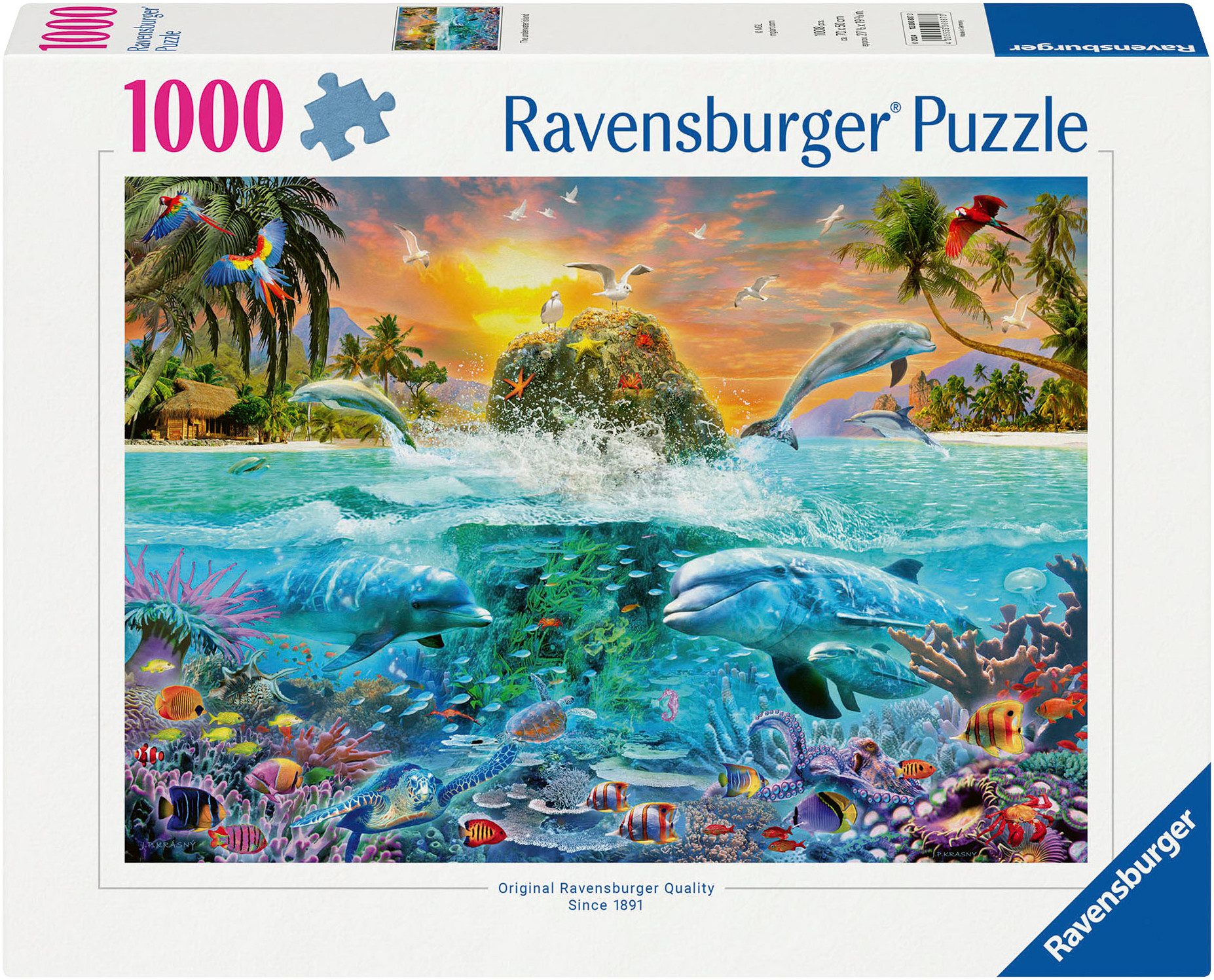 Ravensburger Puzzle Die Unterwasserinsel, 1000 Puzzleteile, Made in Germany günstig online kaufen