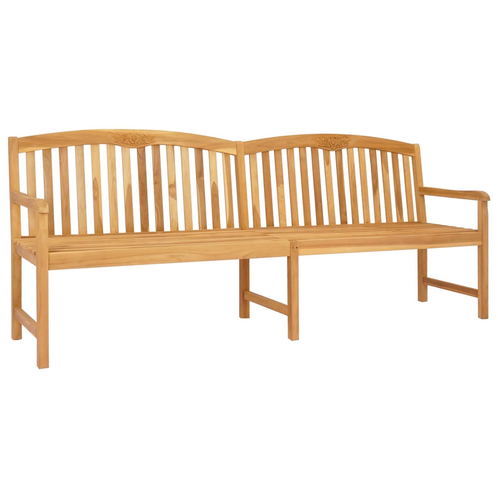 Gartenbank Handgefertigte Rosenbank 228 x 60 x 90 cm Massivholz Natur