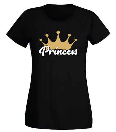 G-graphics T-Shirt Damen T-Shirt - Princess mit trendigem Frontprint, Slim-fit, Aufdruck auf der Vorderseite, Spruch/Sprüche/Print/Motiv, für jung & alt