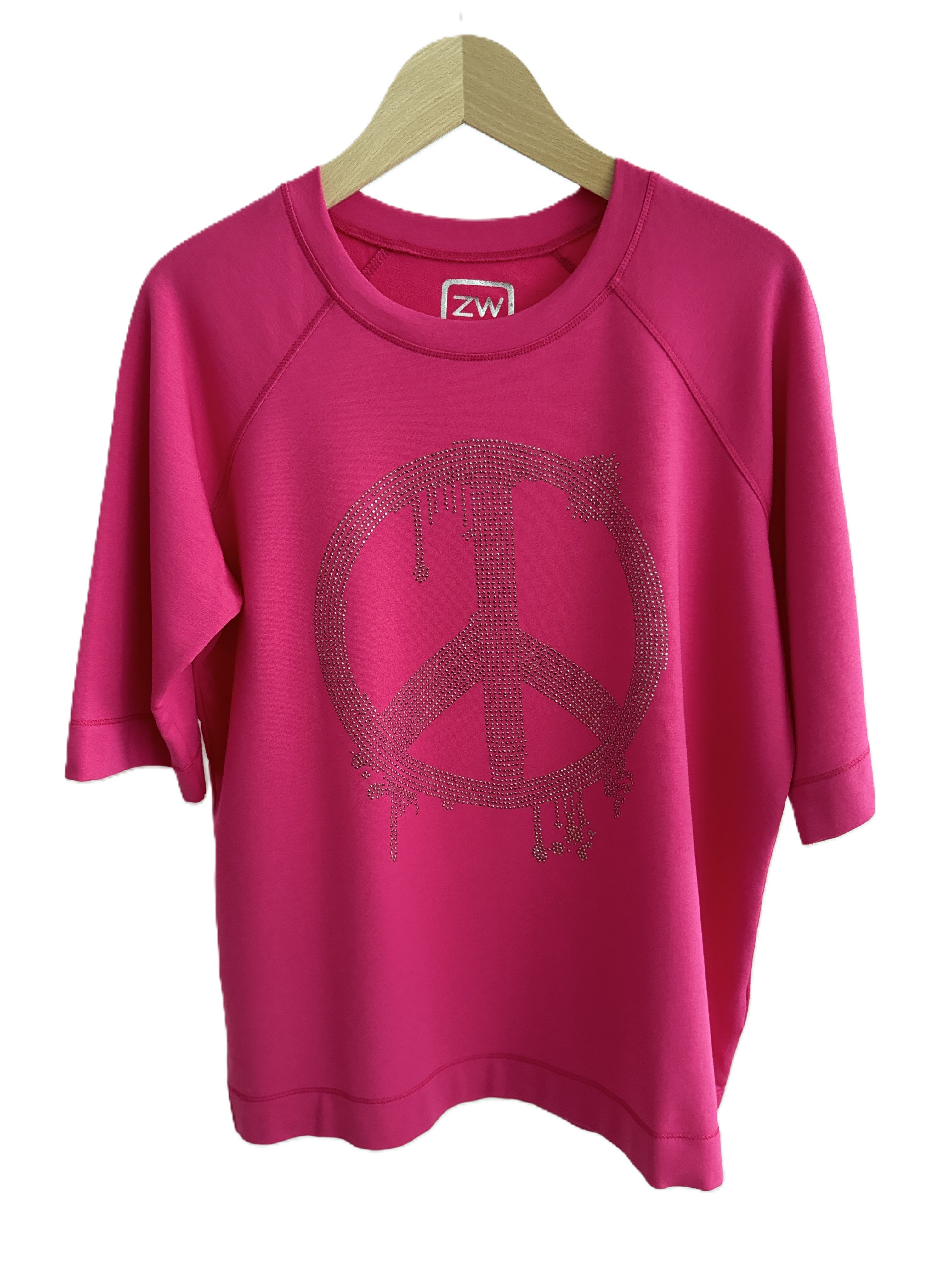 Zuckerwatte Sweatshirt mit PEACE Applikation aus günstig online kaufen