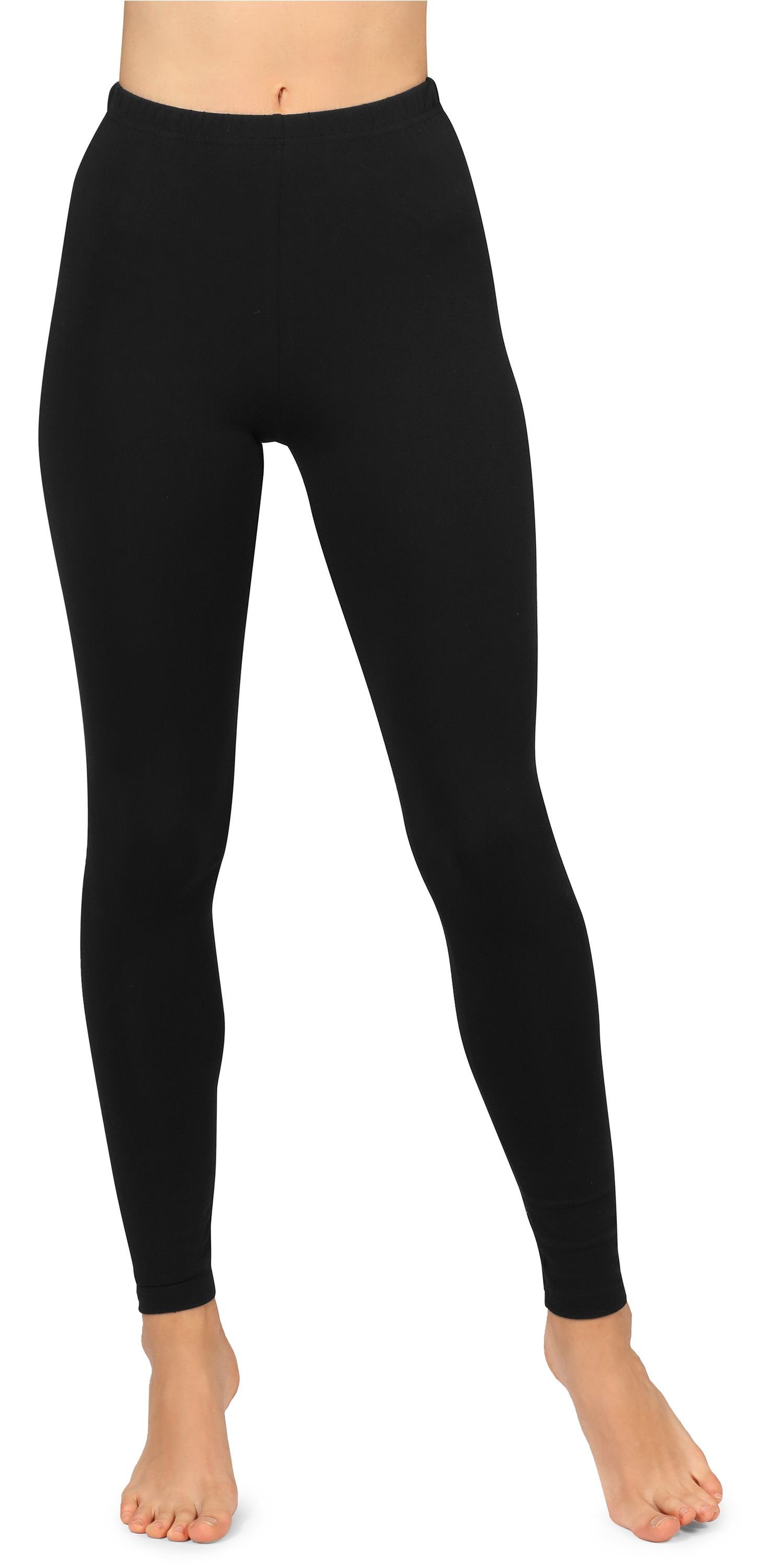 Bellivalini Leggings Damen Hose aus Baumwollstoff BLV50-155 (1-tlg) elastischer hoher Bund