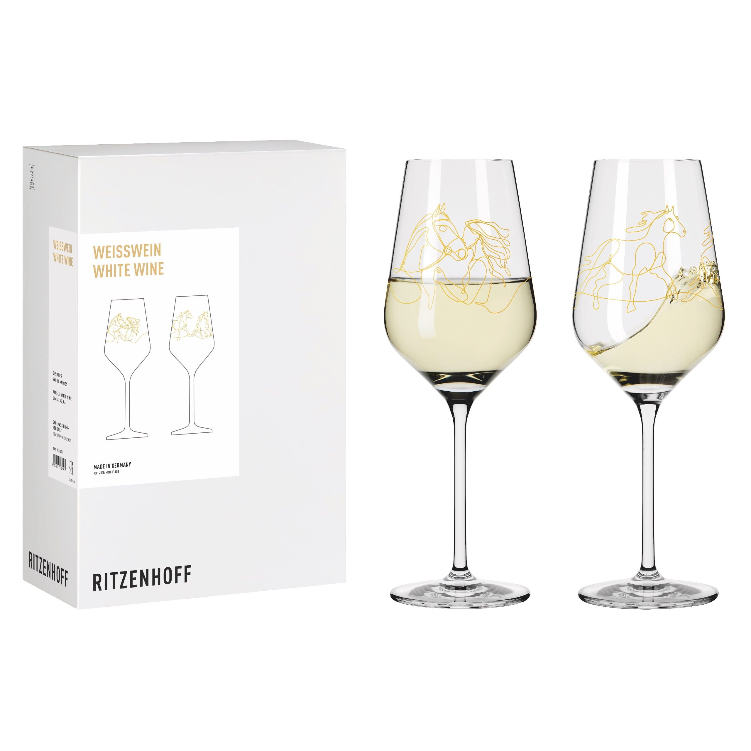 Weinglas Reitgold