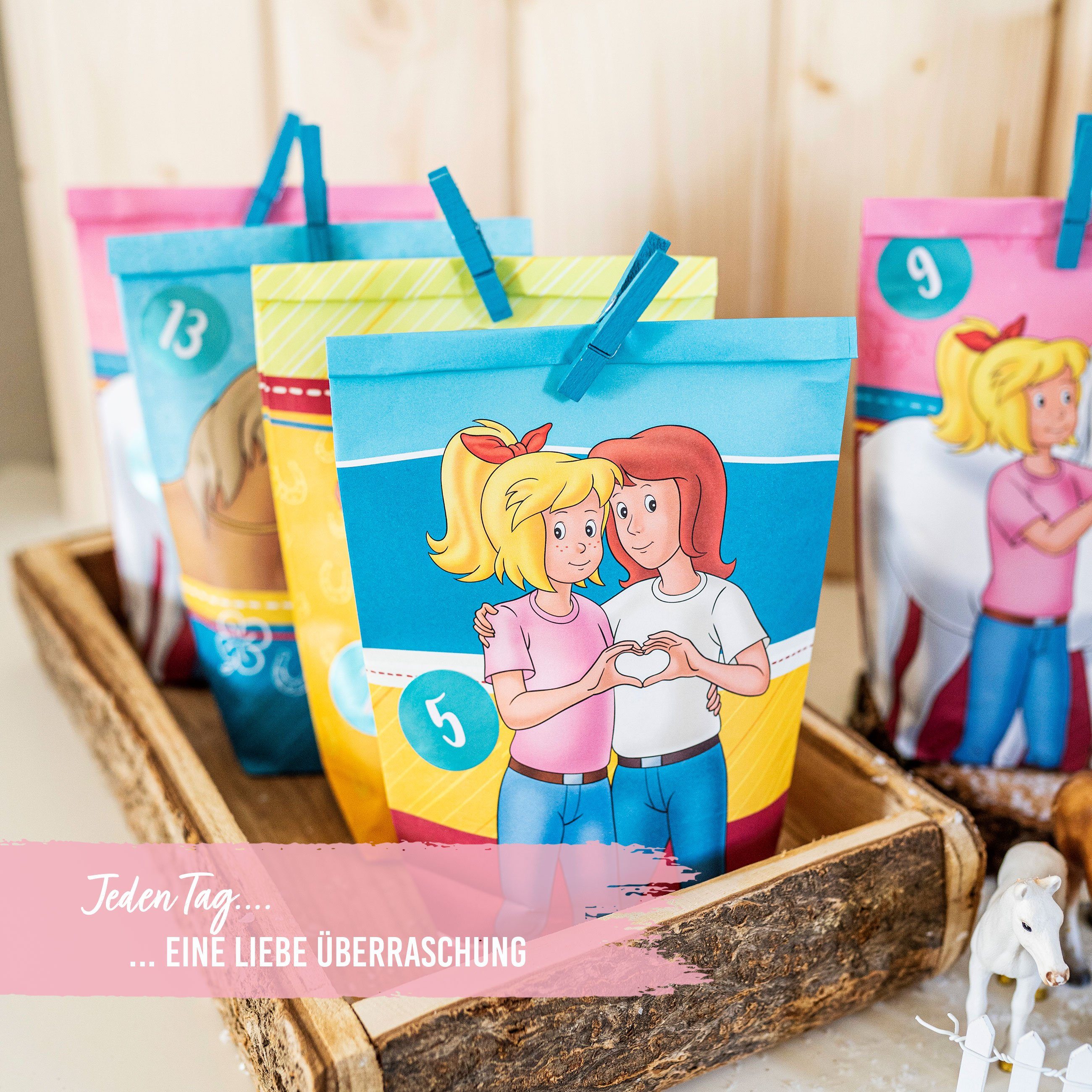 PAPIERDRACHEN befüllbarer Adventskalender Adventskalender mit bedruckten Tüten, Adventskalender zum selber befüllen – Bild 3 von 5
